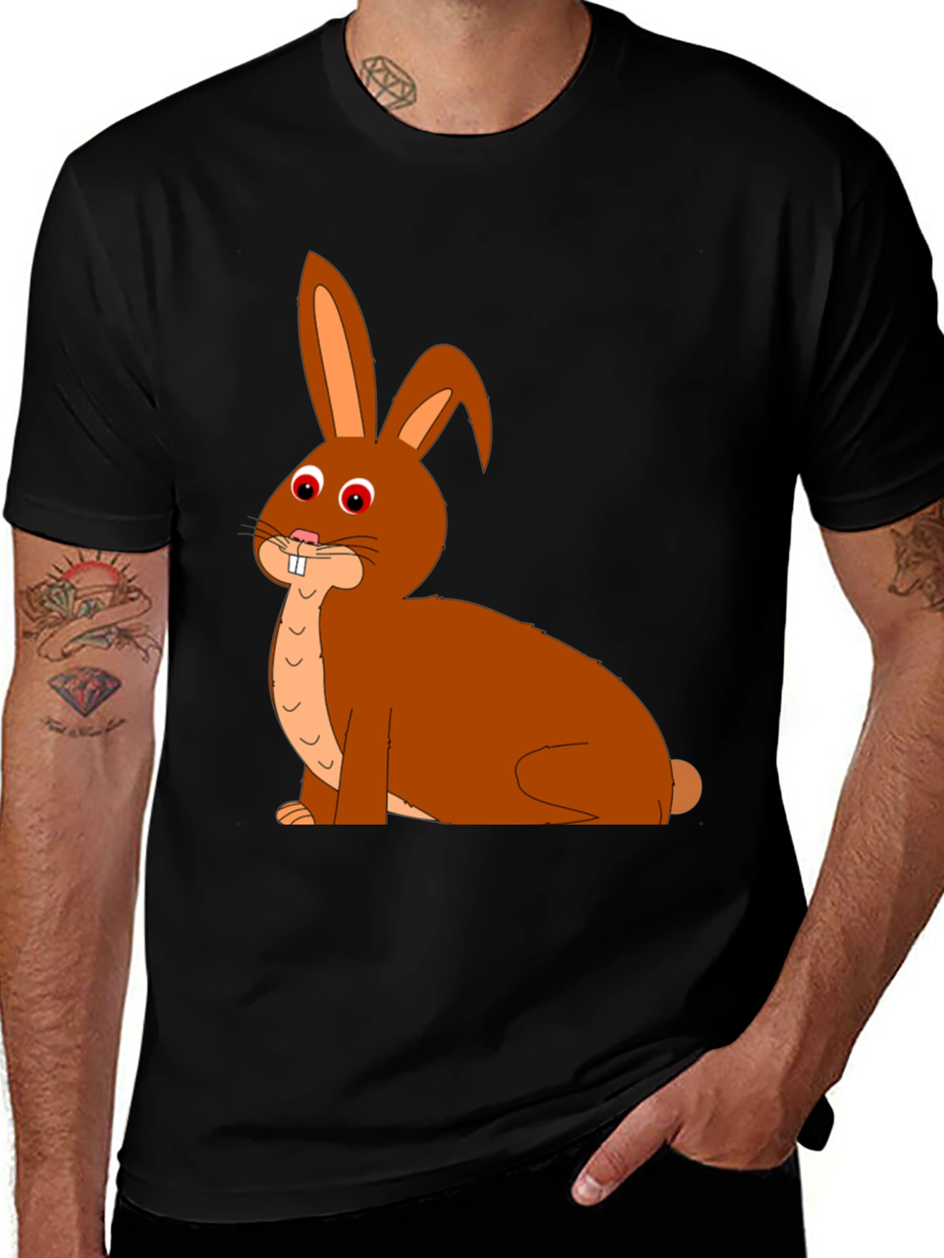 Variant 26 of Funny Rabbit Graphic T-Shirt