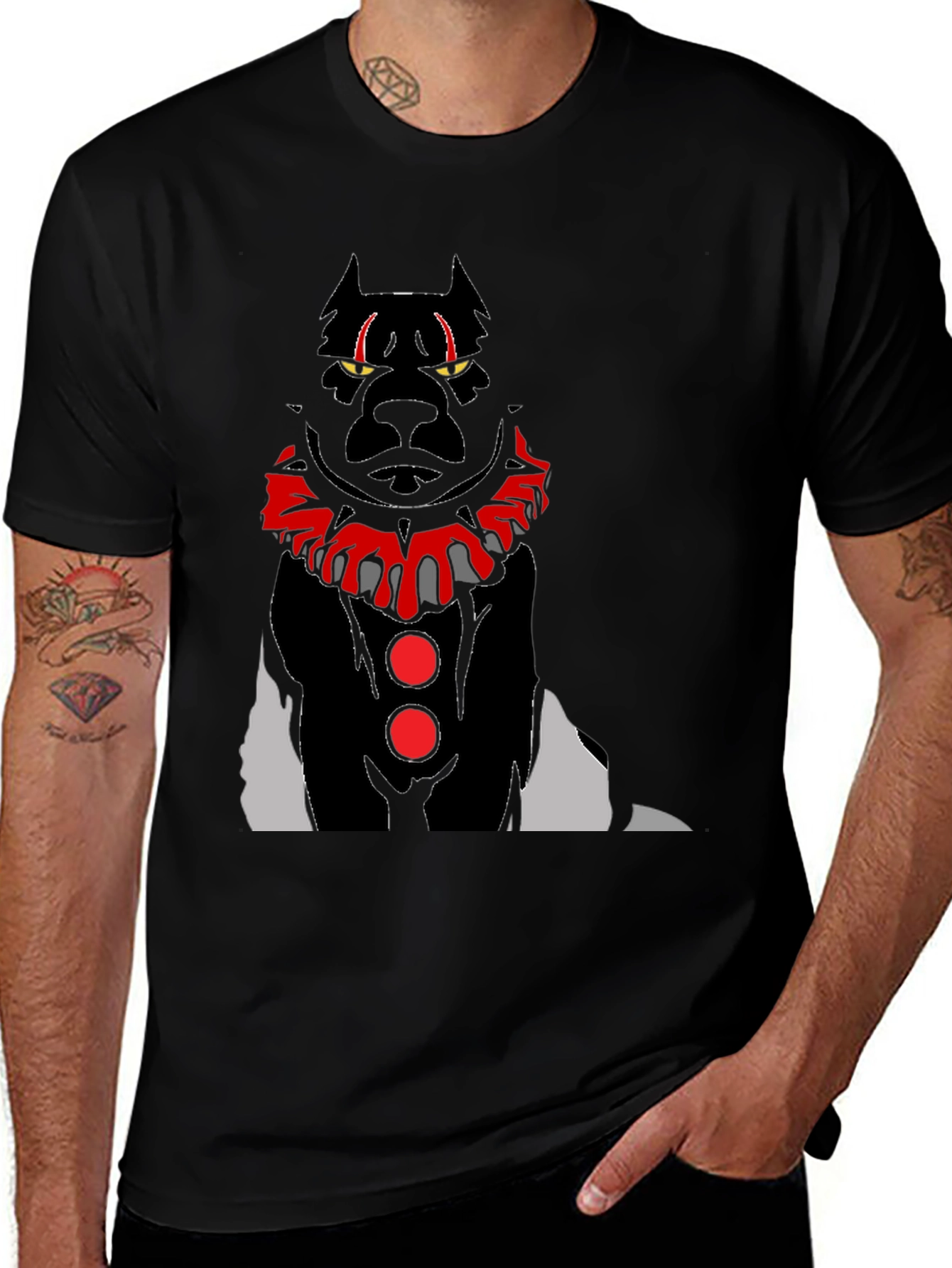 Variant 28 of Creepy Clown Pitbull Graphic Tee
