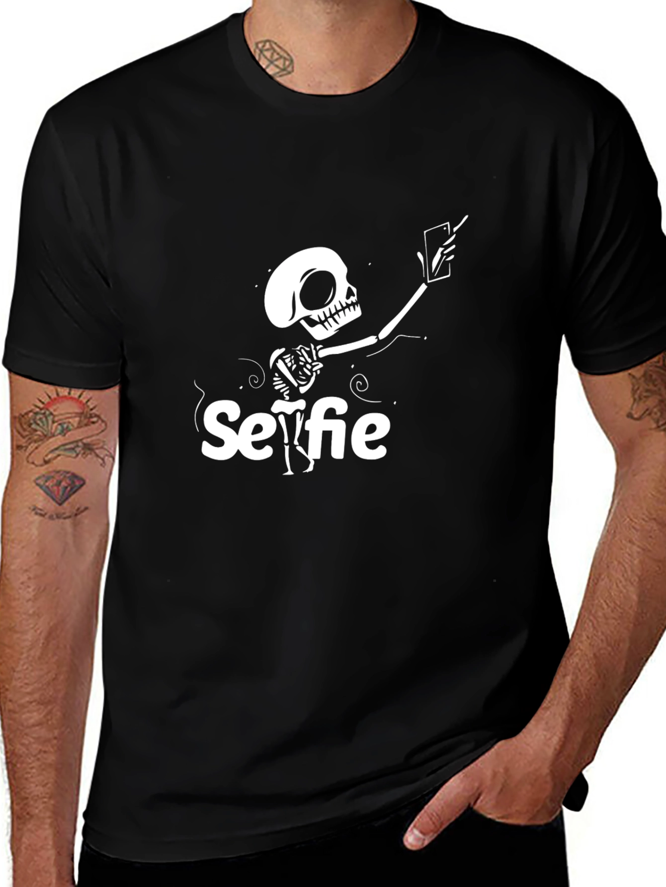 Variant 16 of Selfie Skeleton T-Shirt