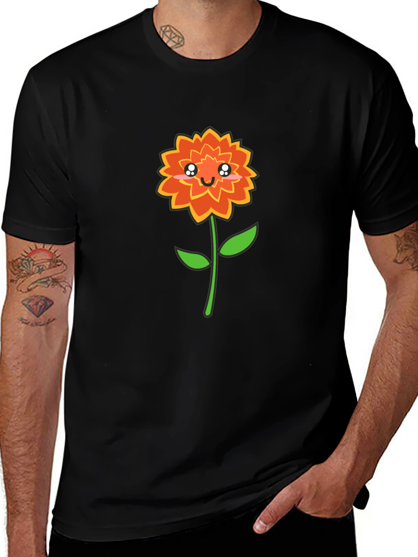 Variant 15 of Cute Kawaii Flower Graphic T-Shirt
