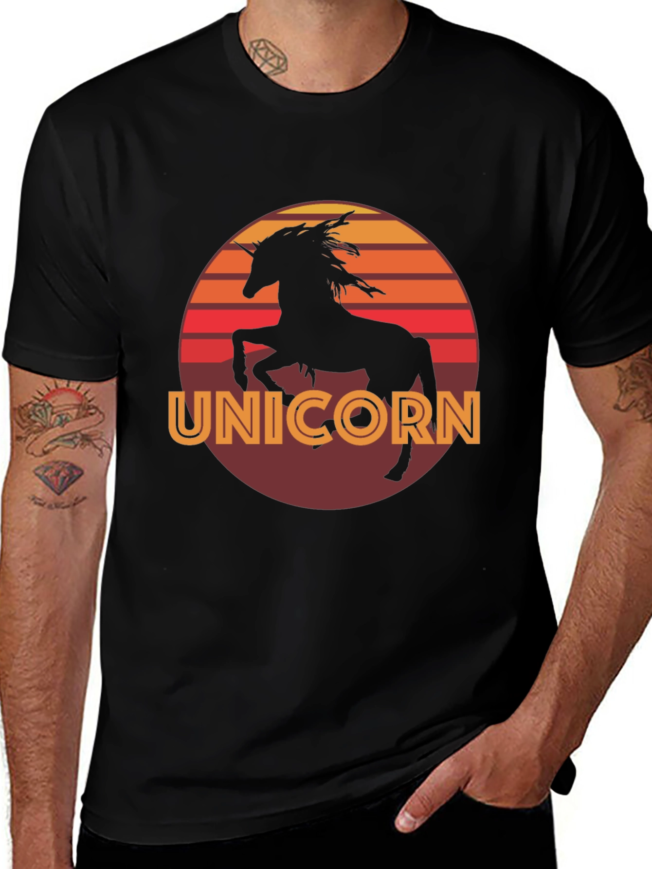 Variant 26 of Unicorn Sunset Graphic T-Shirt