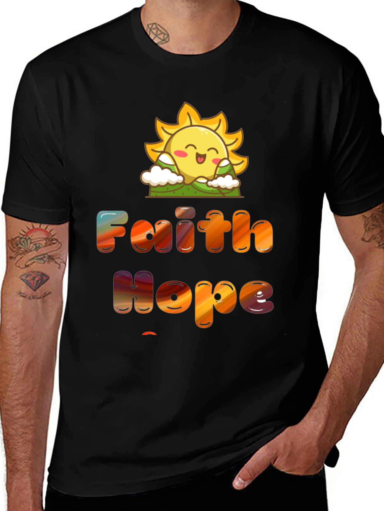 Variant 7 of Faith Hope Love T-Shirt, Sun Graphic Tee