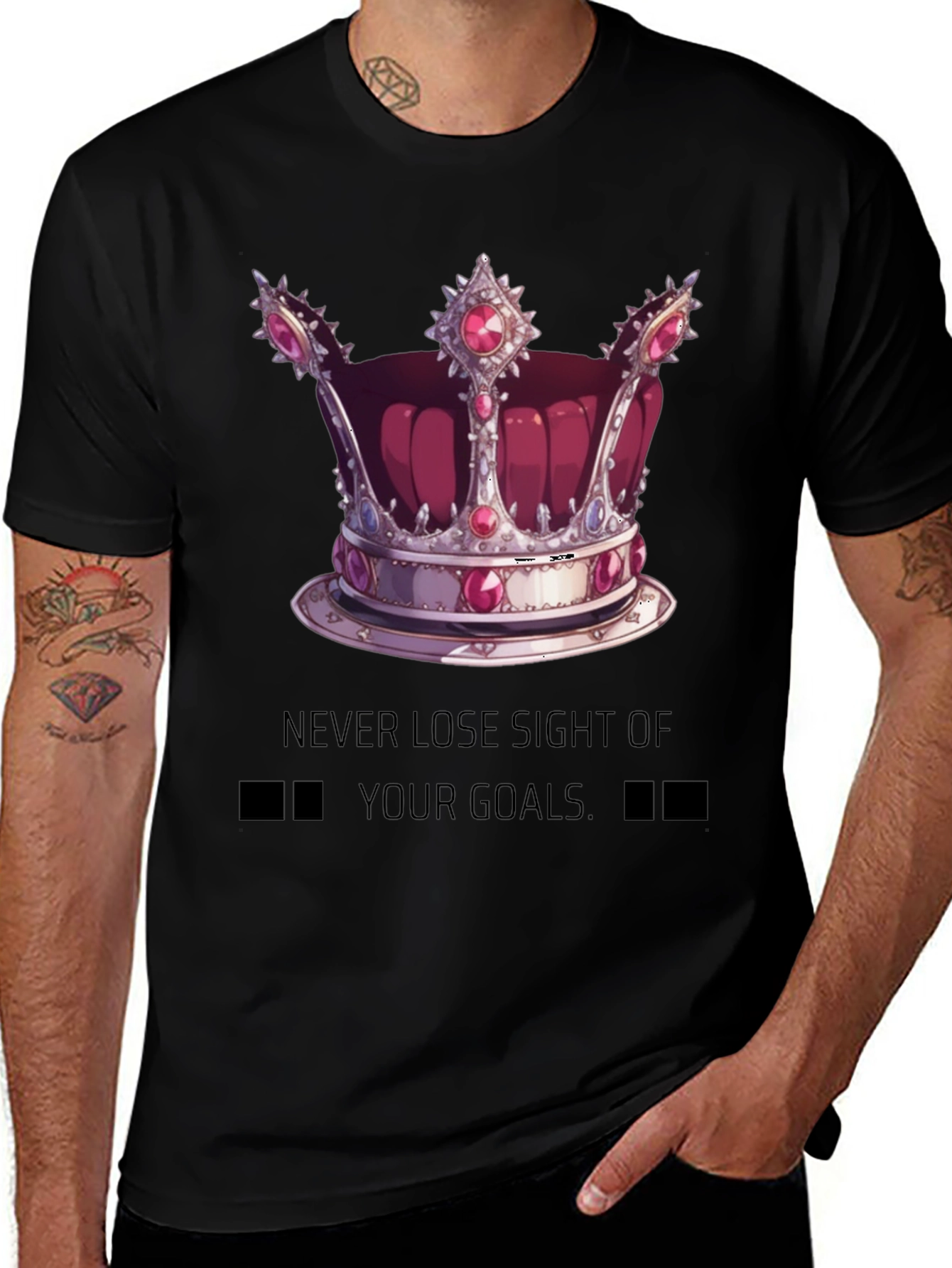 Variant 11 of Crown Graphic T-Shirt - Achieve Your Goals