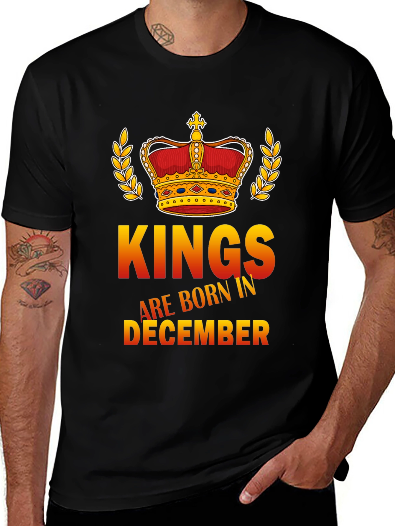 Variant 26 of Kings are Born in December Graphic Tee