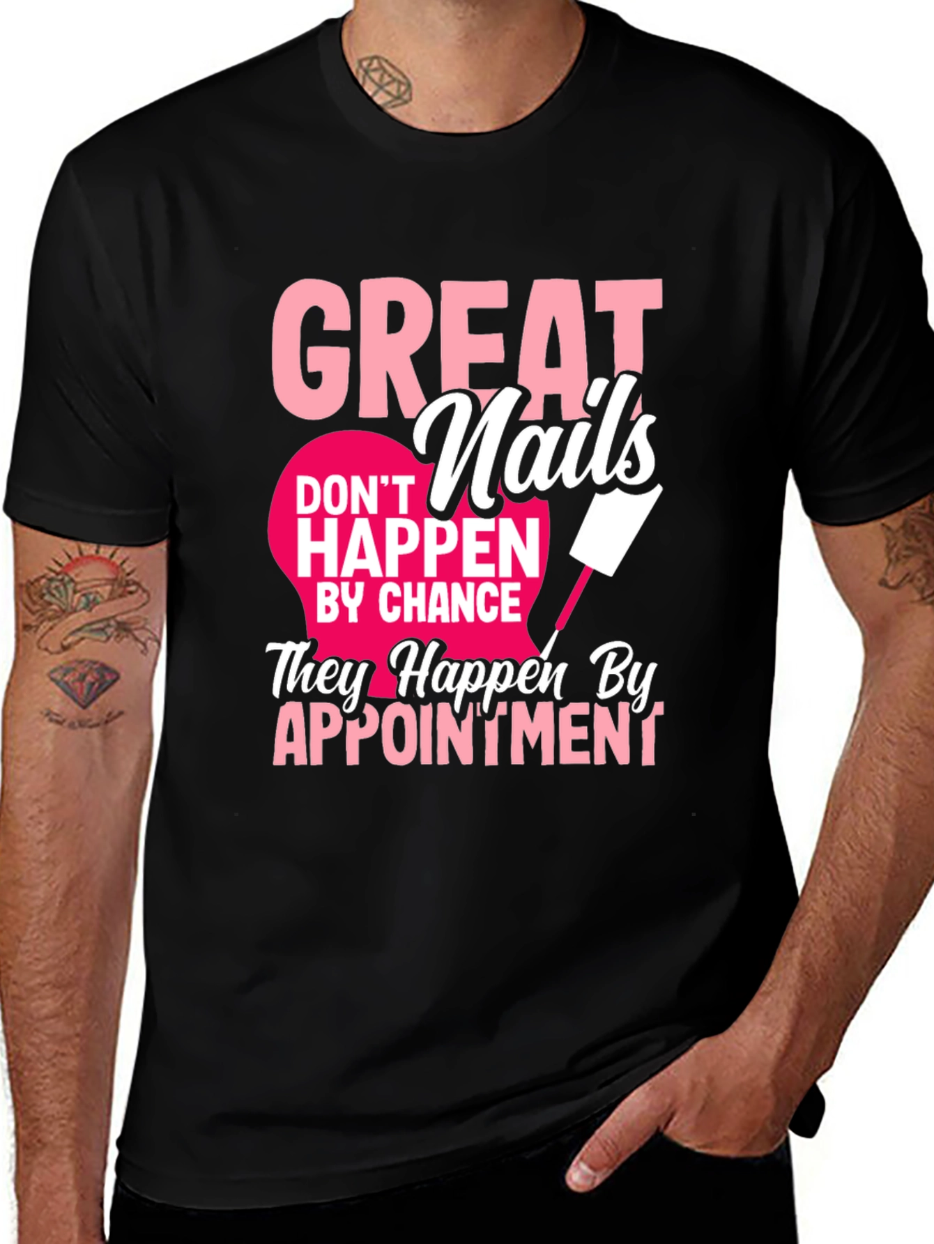 Black Great Nails Appointment T-Shirt main image
