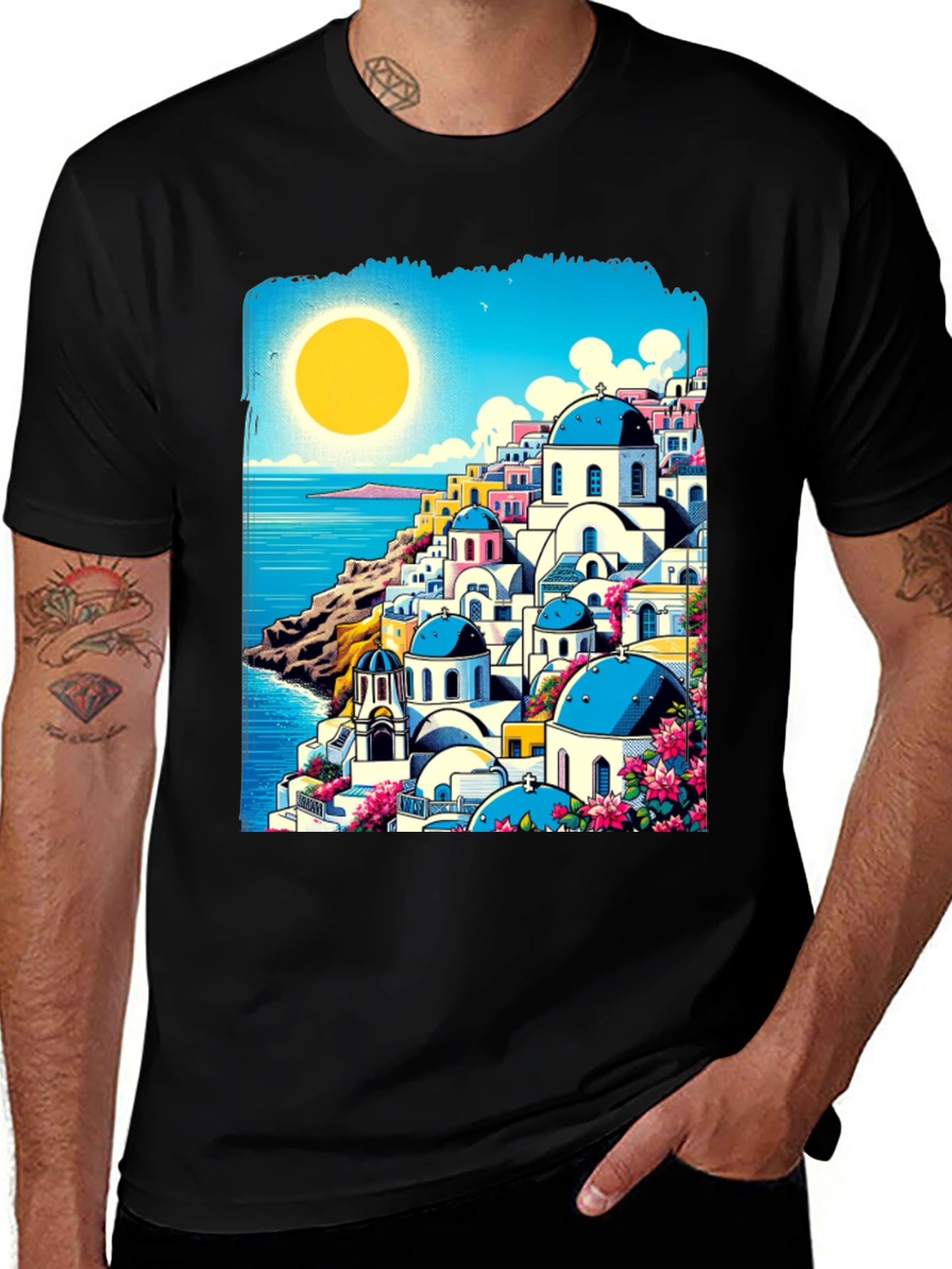 Variant 18 of Santorini Sunset Tee