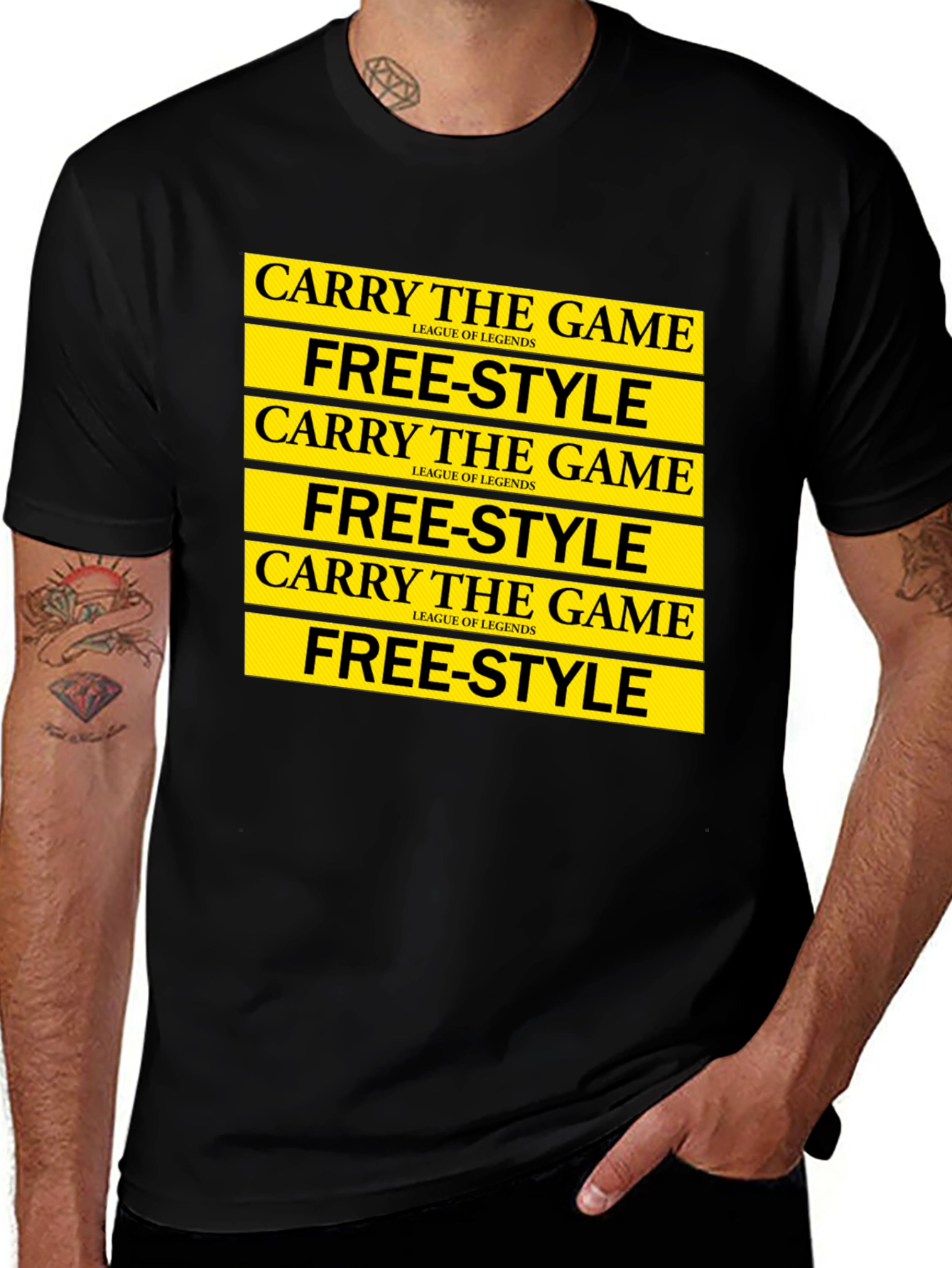 Variant 25 of League of Legends Carry the Game Free-Style T-Shirt