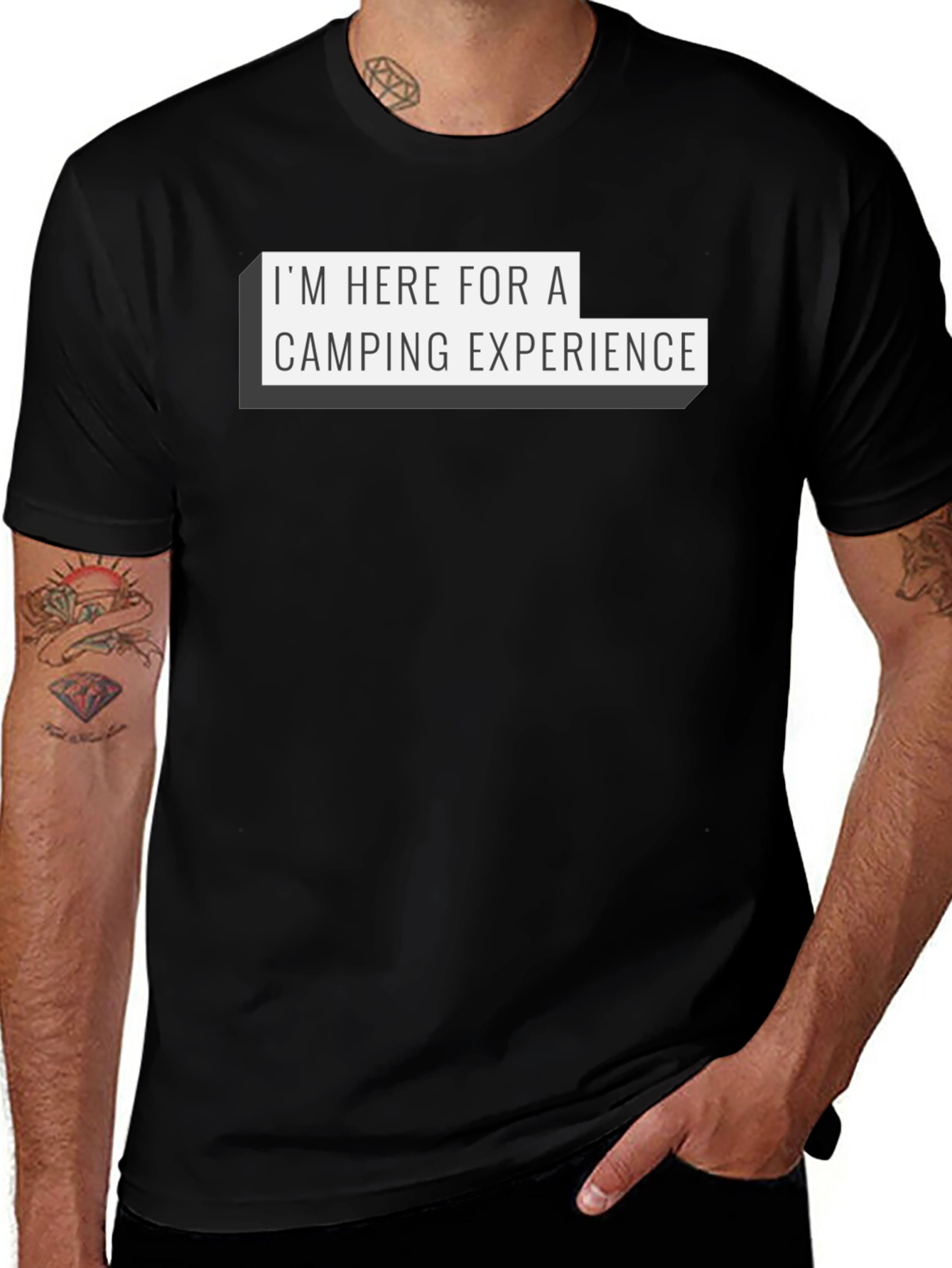 Variant 30 of Camping Experience Black Graphic Tee