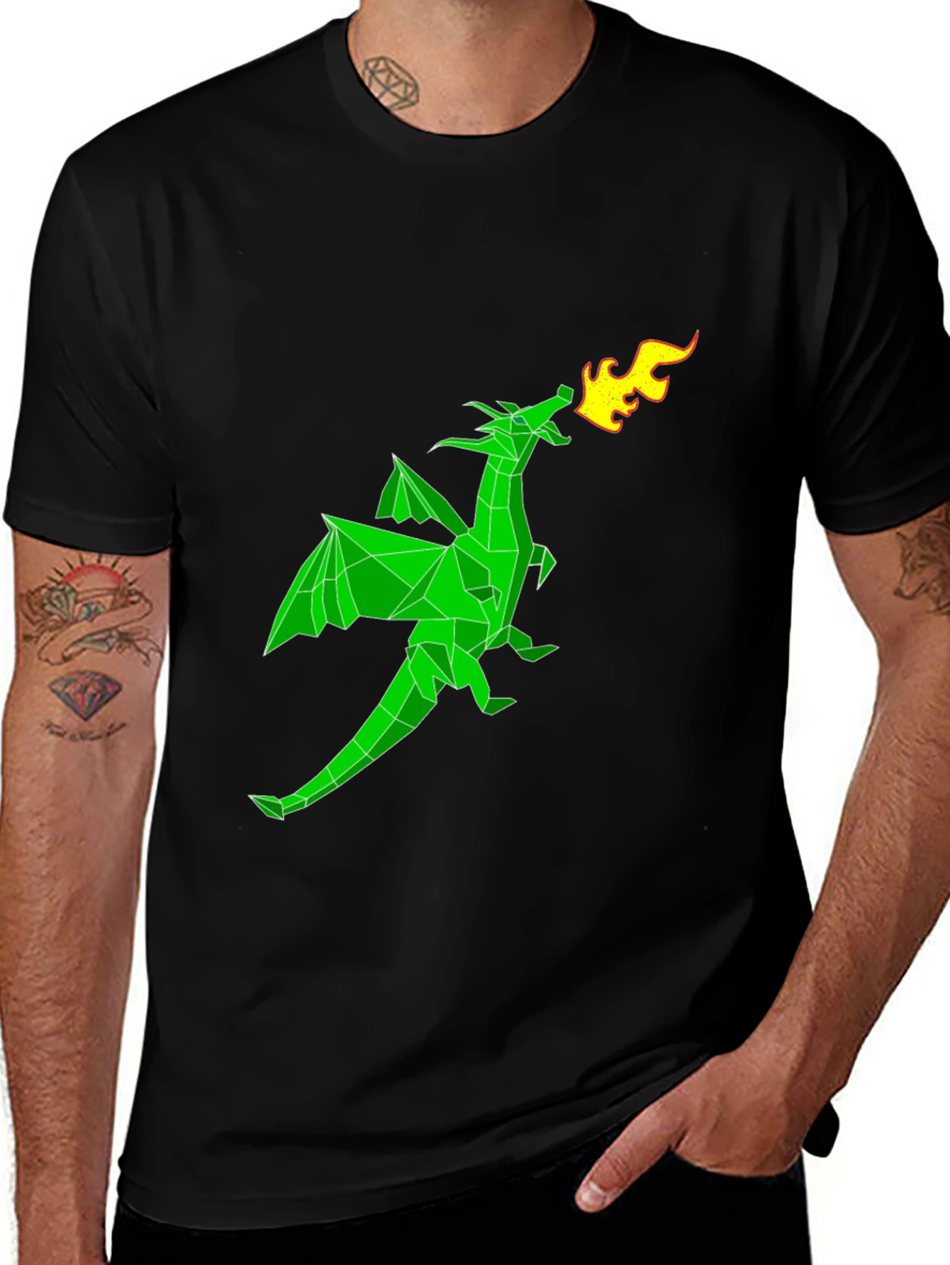 Variant 23 of Geometric Dragon Graphic Tee