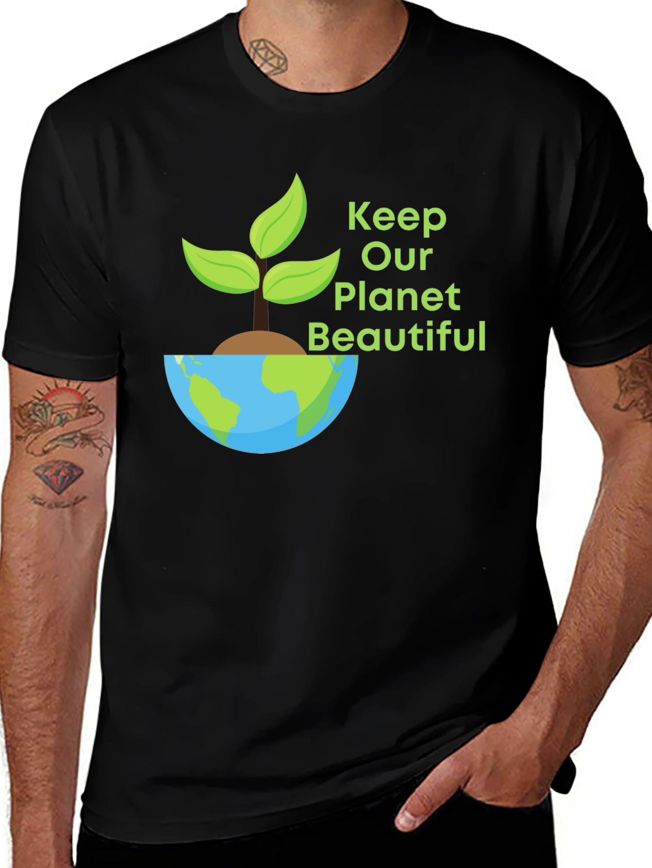 Variant 10 of Eco-Friendly Planet Graphic T-Shirt