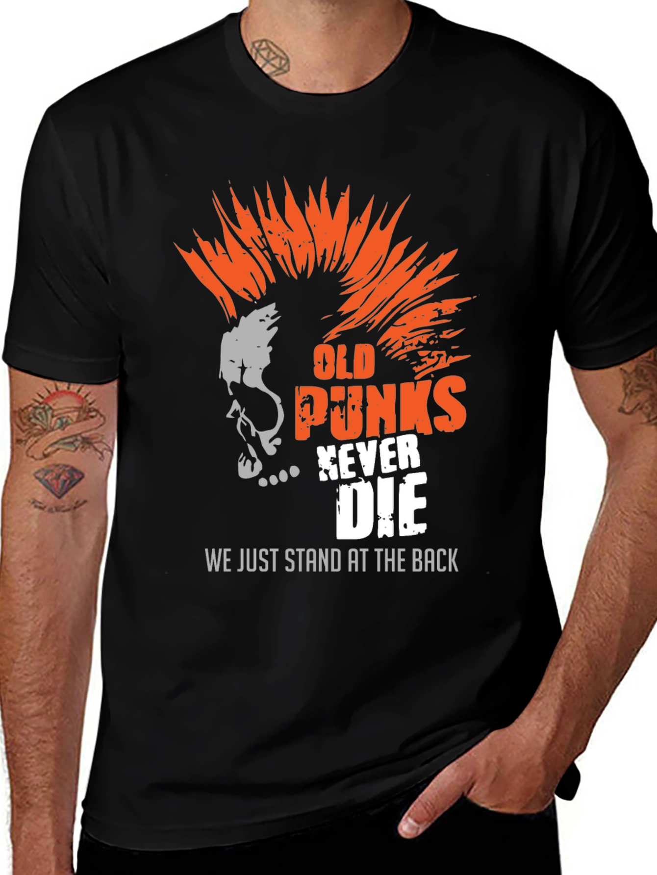 Variant 16 of Old Punks Never Die Black T-Shirt