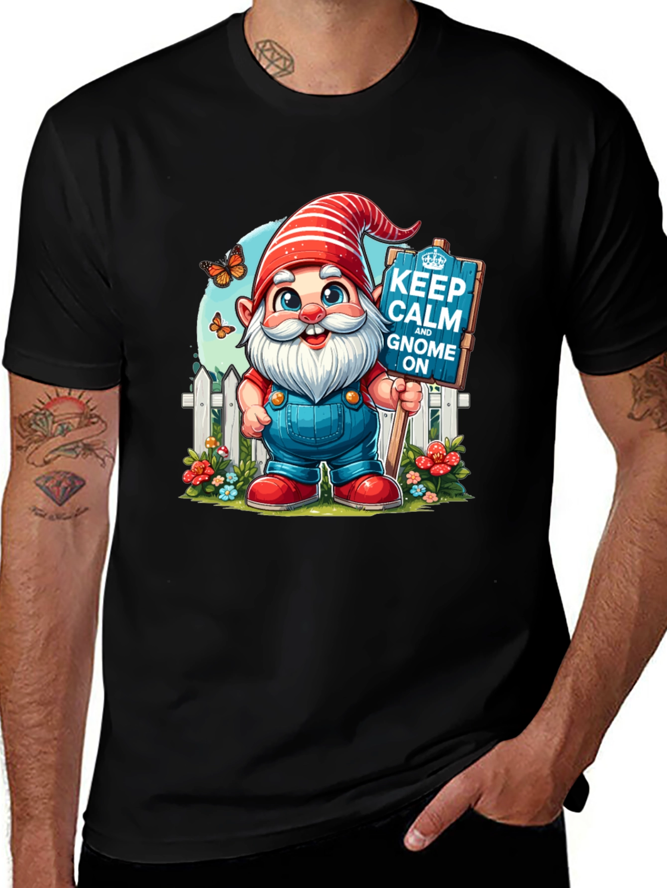 Variant 18 of Keep Calm Gnome On Graphic Tee