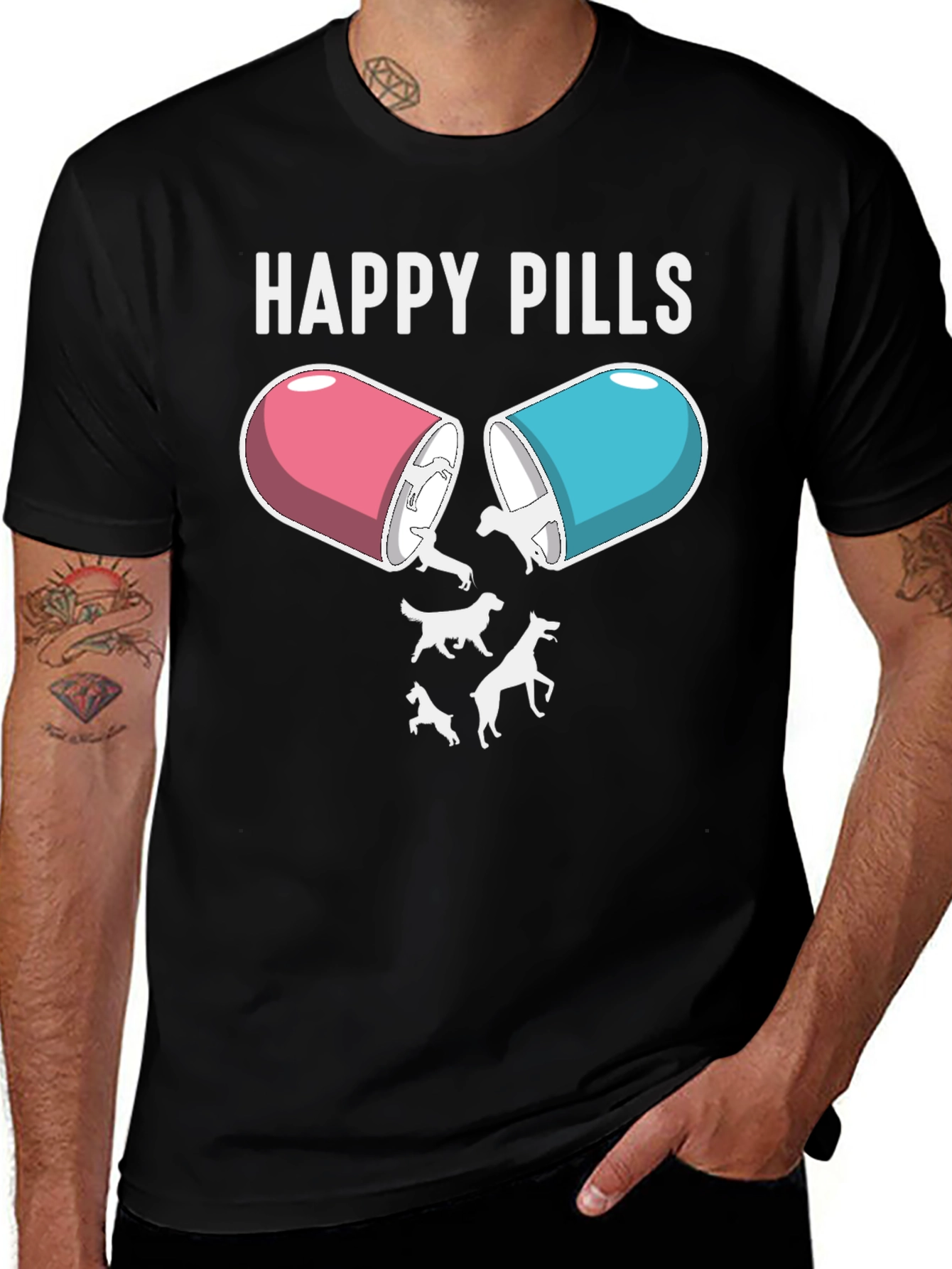 Variant 11 of Happy Pills Dog T-Shirt