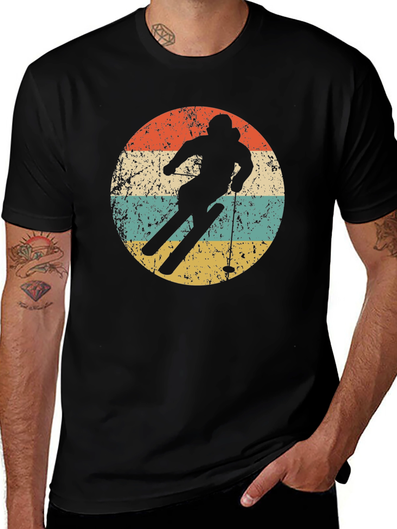 Variant 22 of Retro Ski Silhouette T-Shirt
