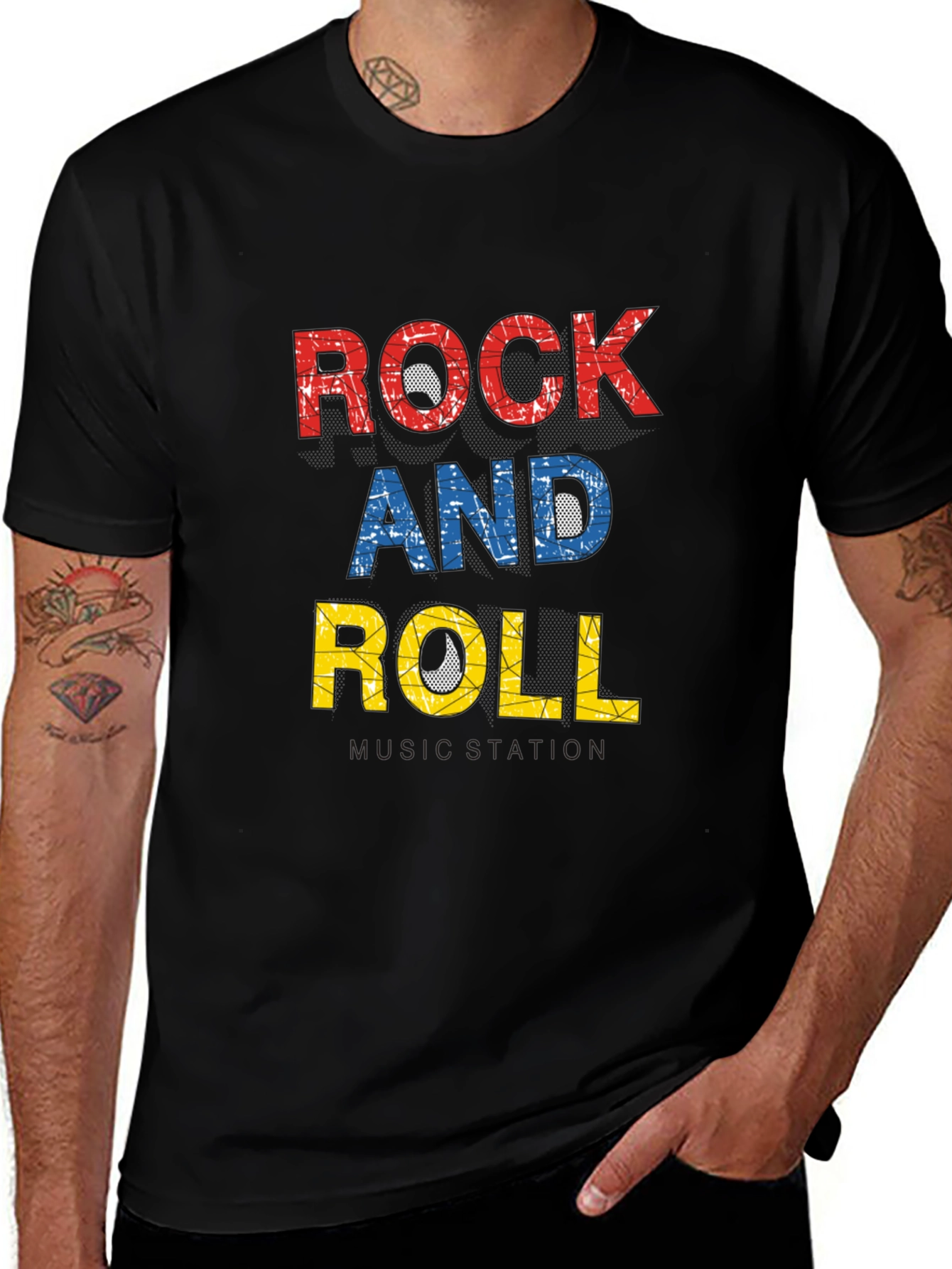 Variant 25 of Rock and Roll Music T-Shirt - Black