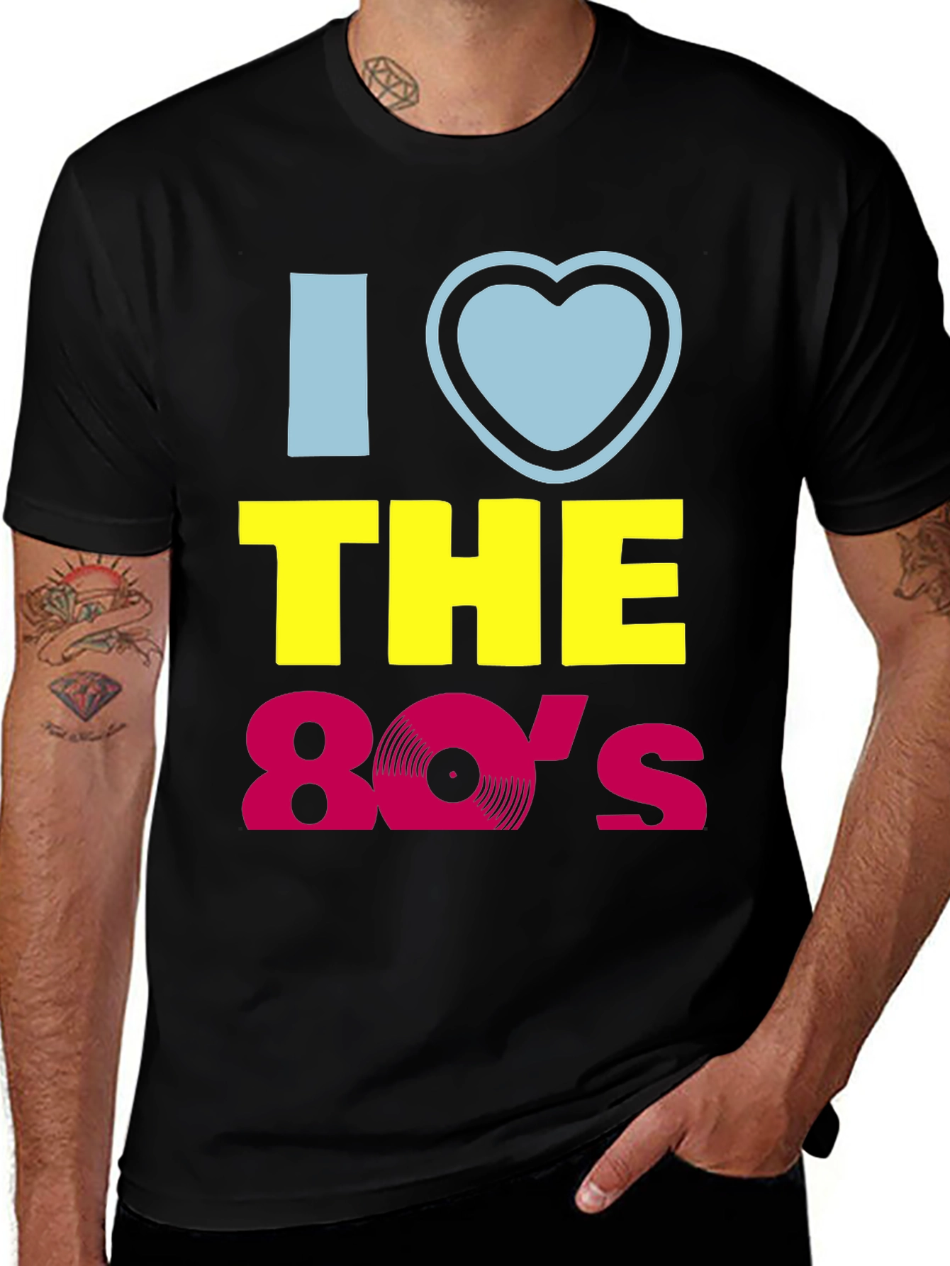 Variant 11 of I Love the 80s Retro Graphic Tee