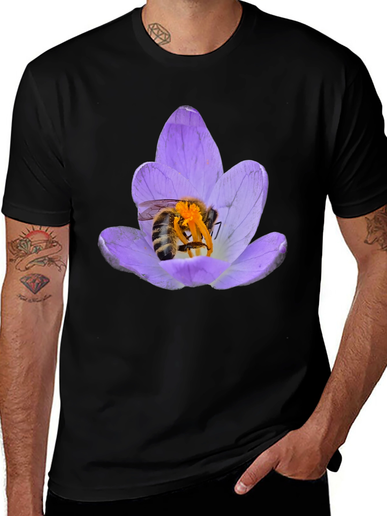 Variant 4 of Bee on Flower Graphic T-Shirt