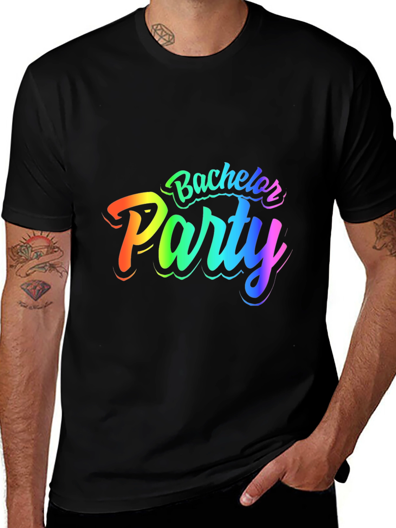 Variant 24 of Bachelor Party Rainbow T-Shirt