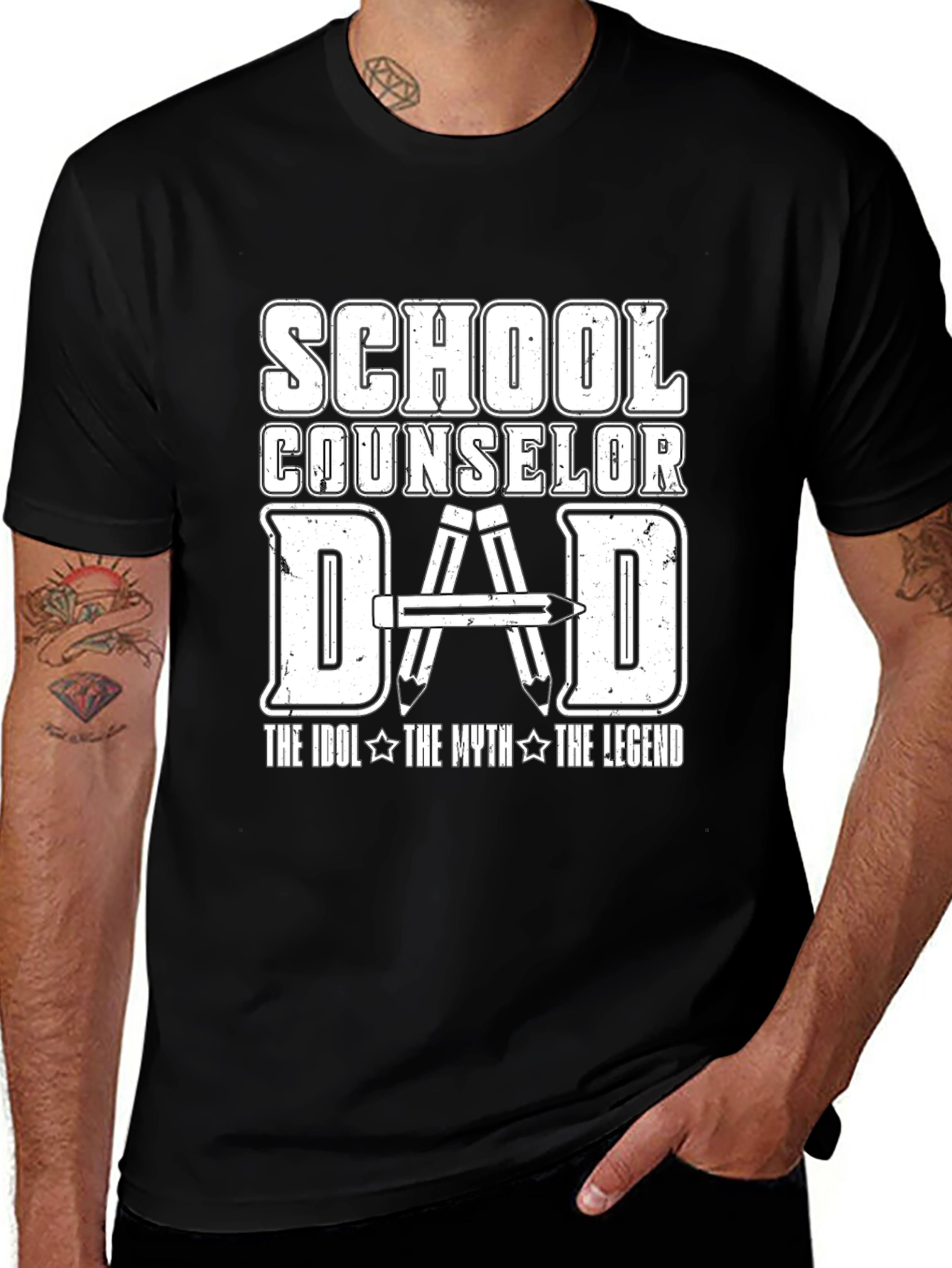 Variant 3 of School Counselor Dad Graphic T-Shirt