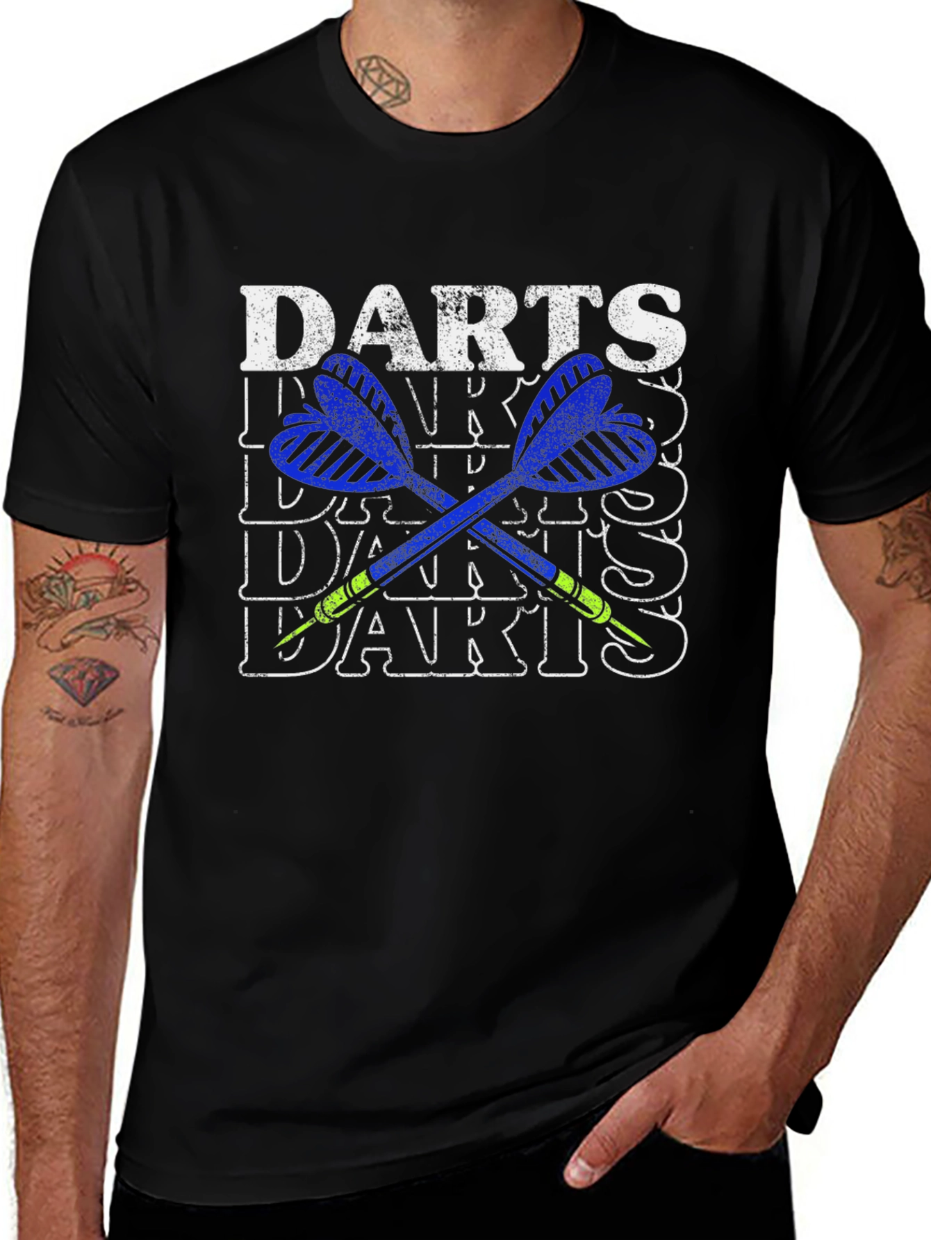 Variant 15 of Darts Graphic T-Shirt - Black