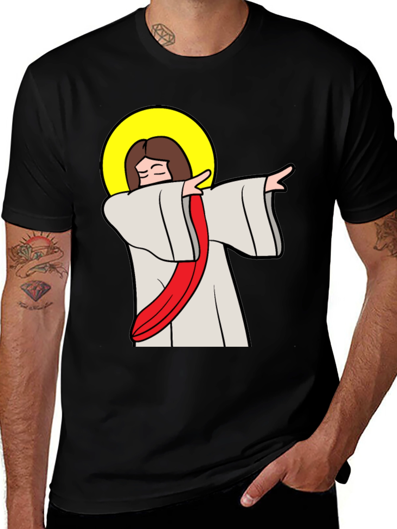 Dabbing Jesus Graphic Tee - Trendy Christian Humor