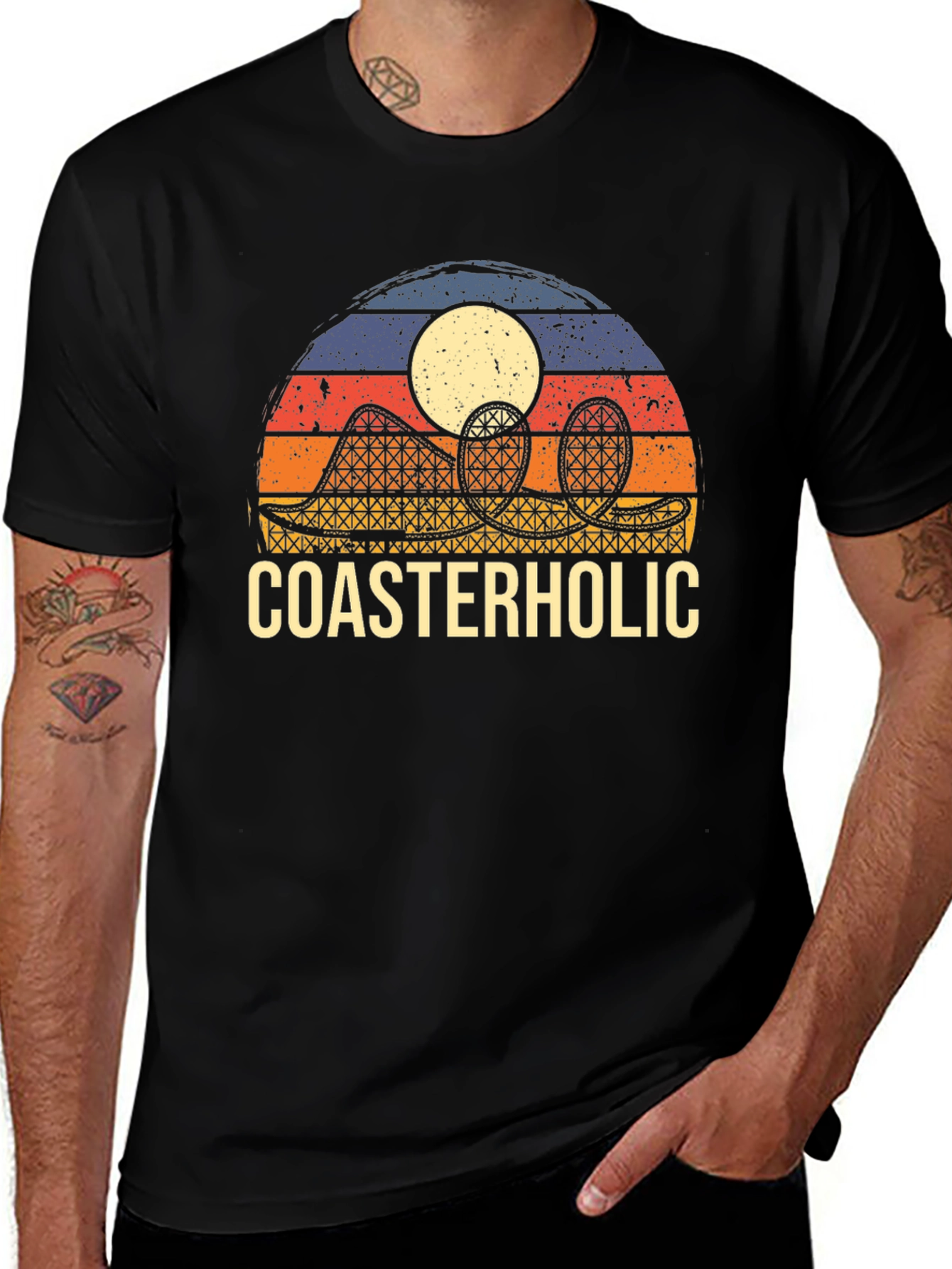 Variant 19 of Coasterholic T-Shirt - Roller Coaster Graphic Tee
