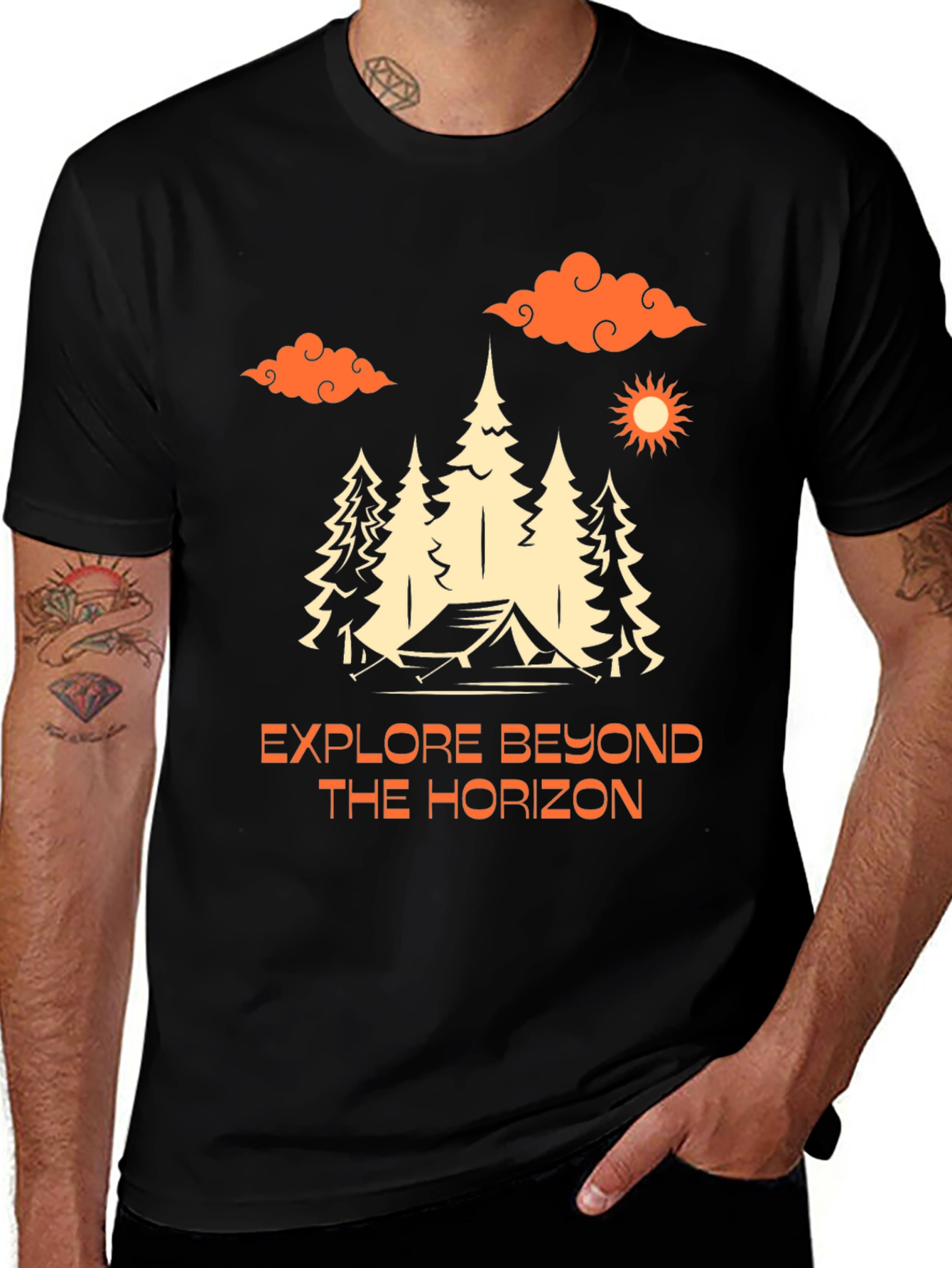Variant 7 of Explore Beyond Horizon Graphic Tee