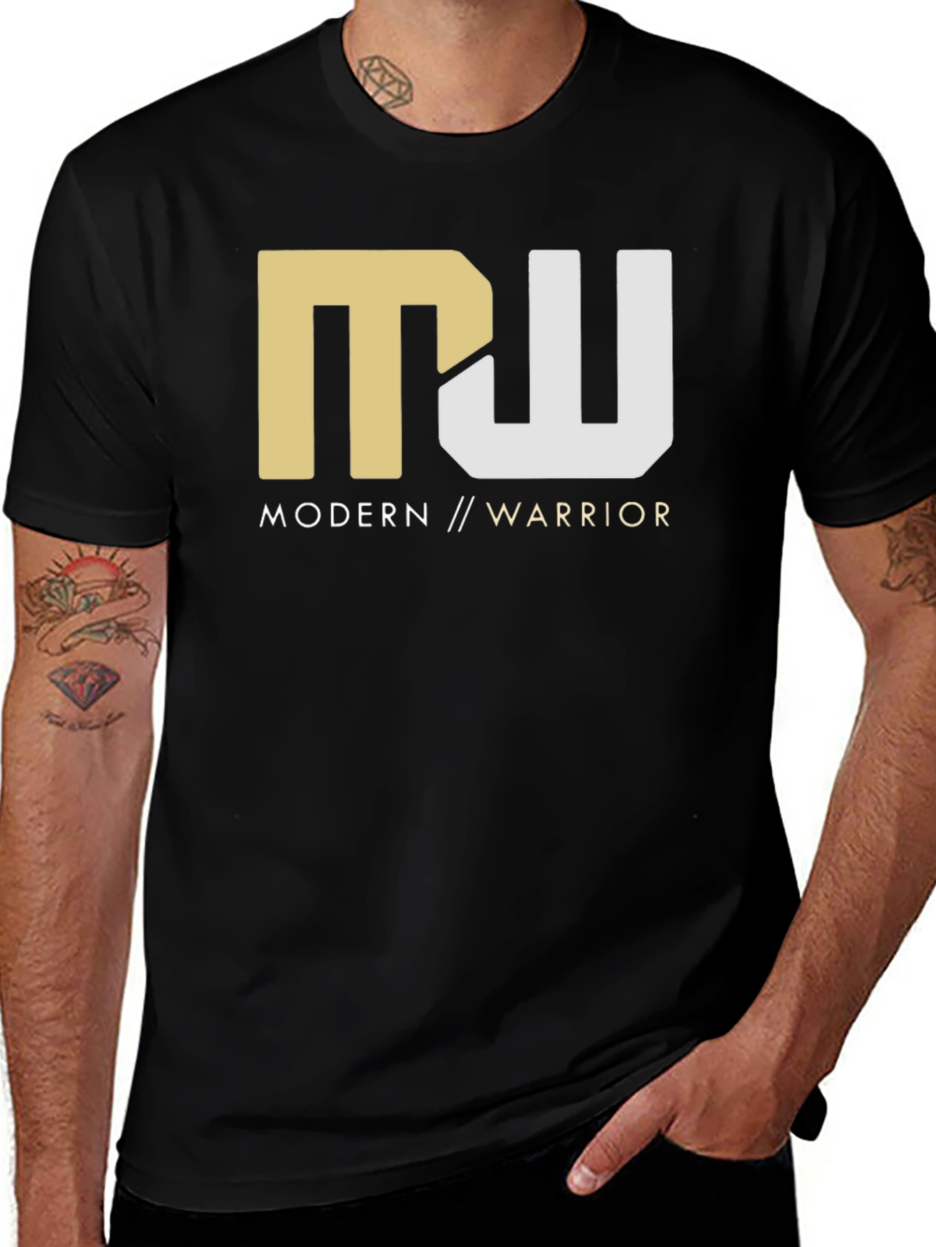 Modern Warrior Graphic Tee - Black