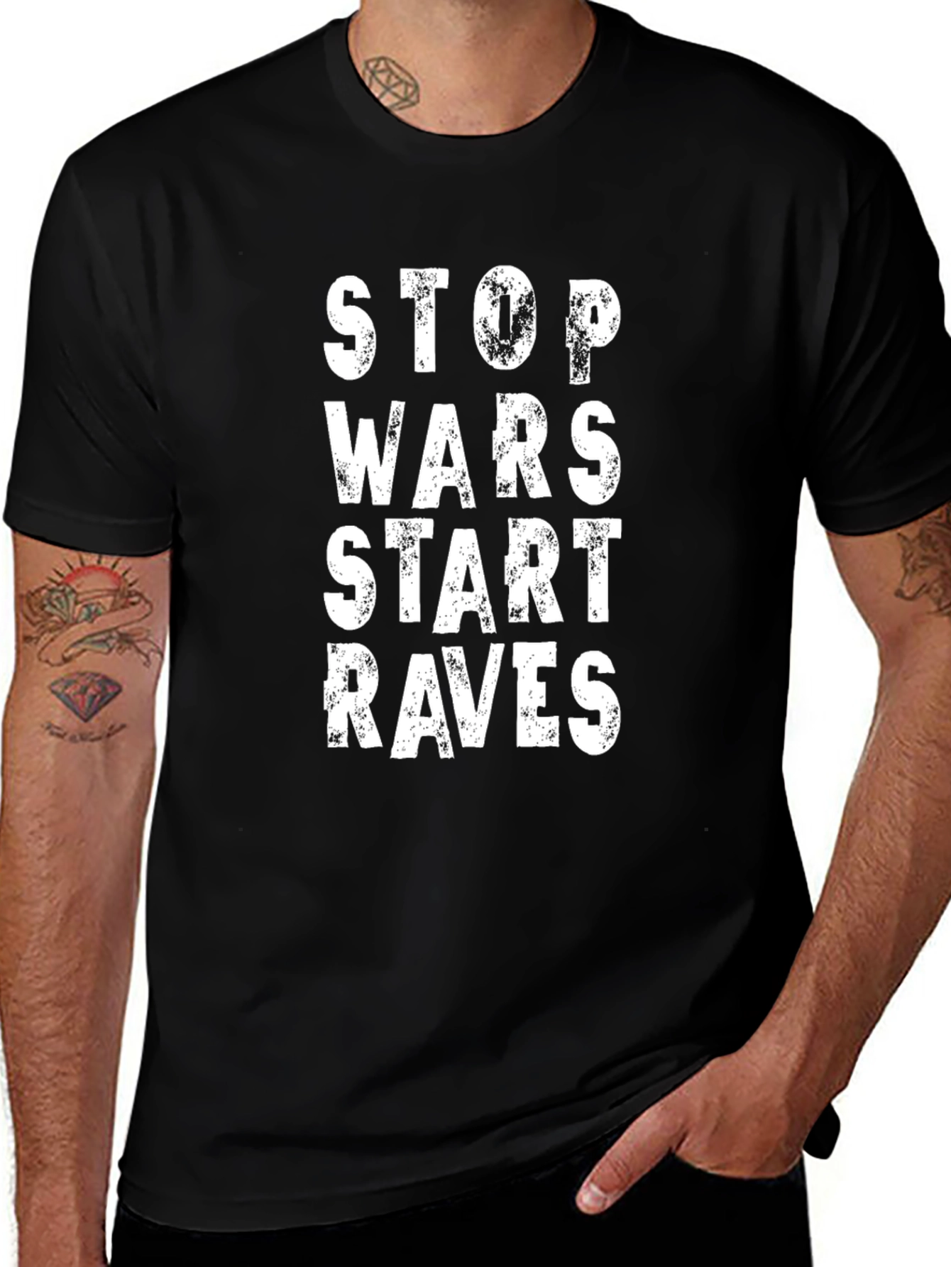 Variant 12 of Stop Wars Start Raves Graphic Tee