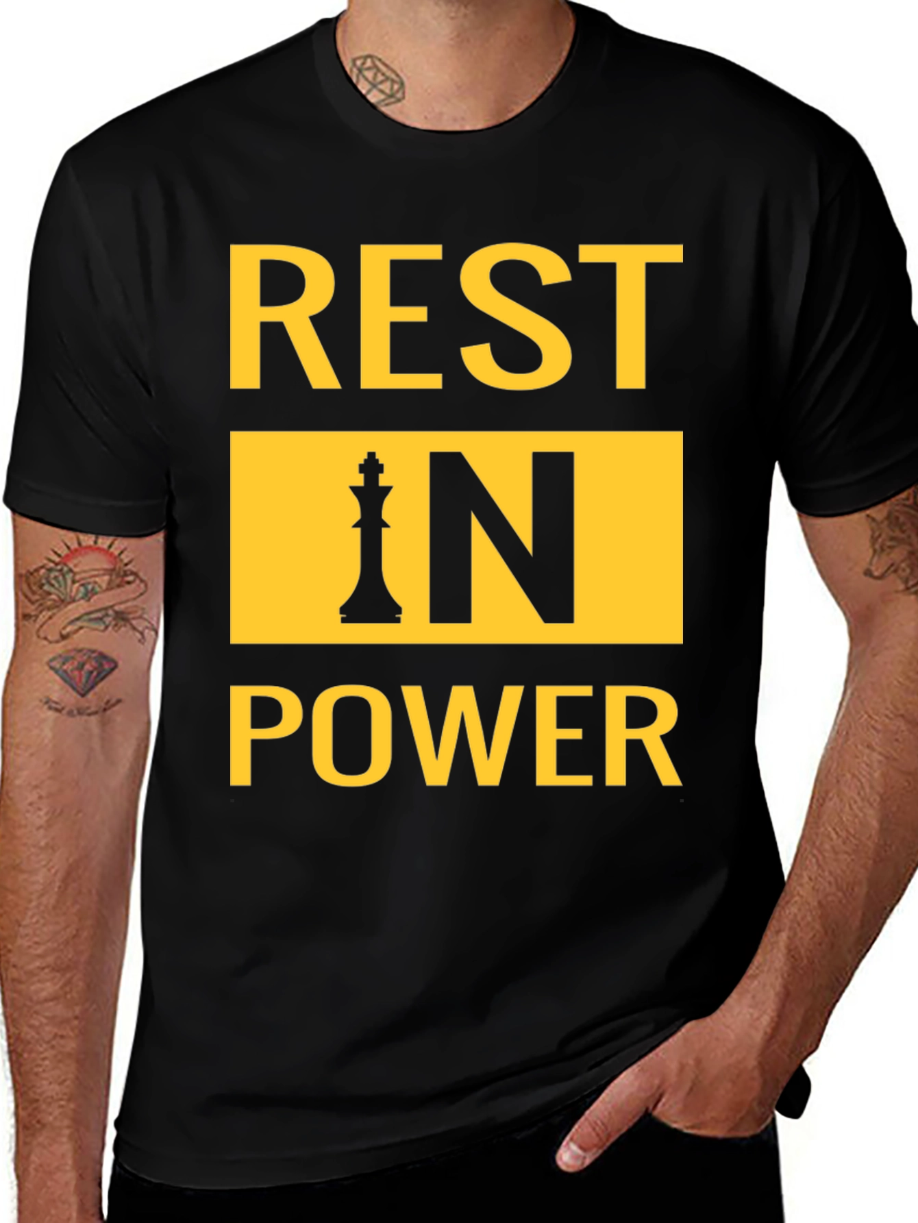 Variant 27 of Rest in Power Chess King T-Shirt