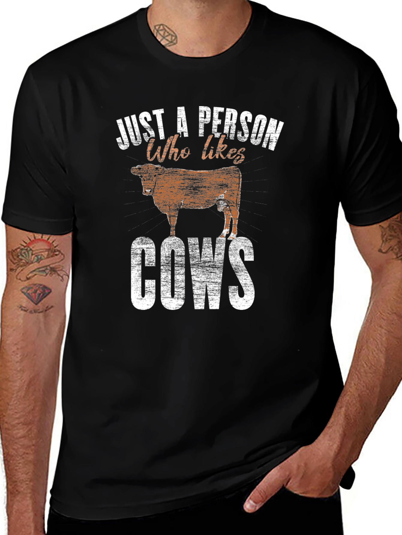 Variant 2 of Just a Person Who Likes Cows T-Shirt