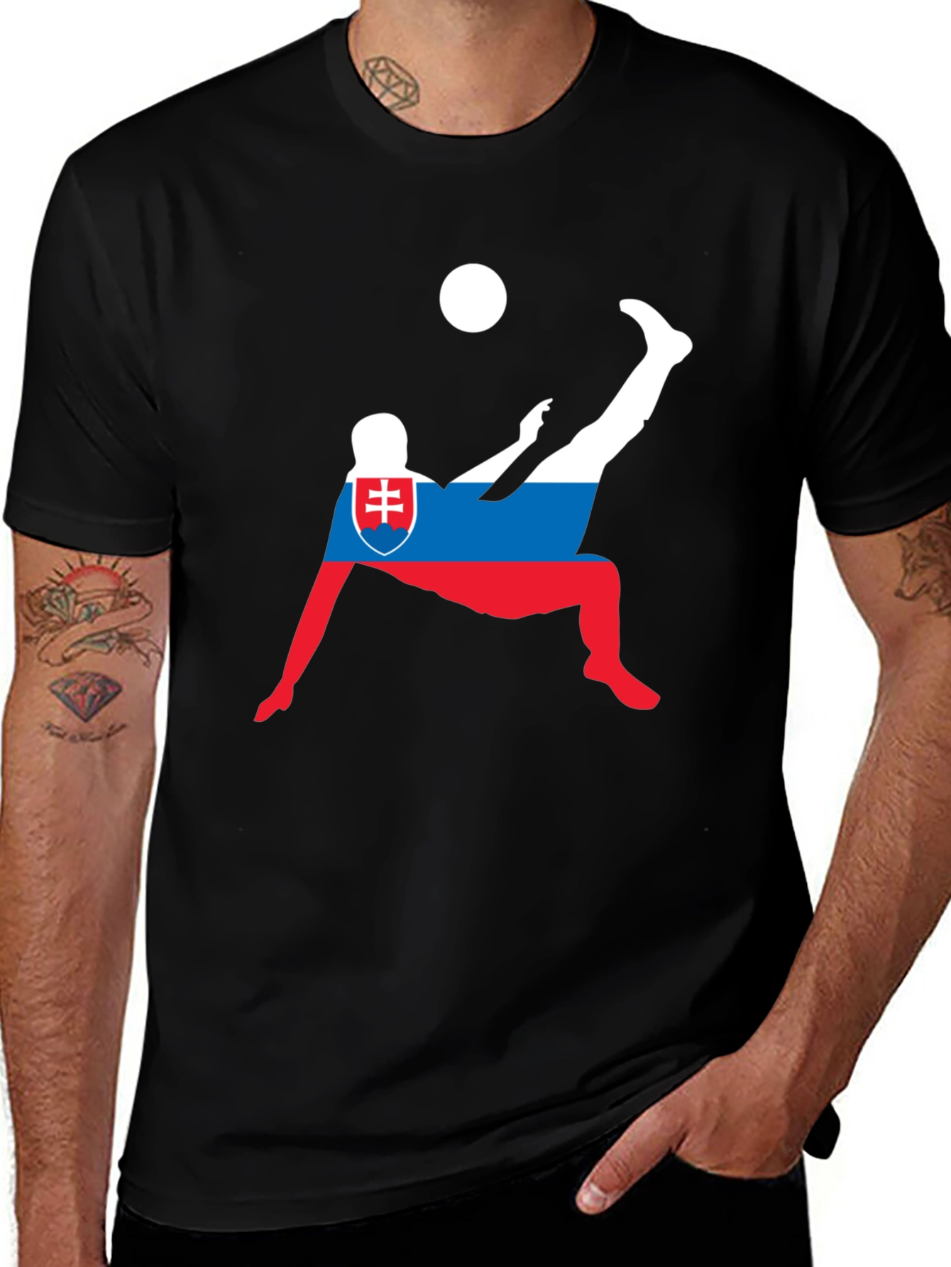 Slovakia Soccer T-Shirt: Flag Football Player