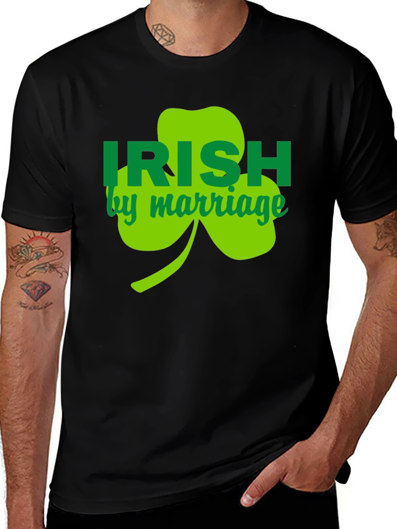Irish by Marriage Shamrock T-Shirt