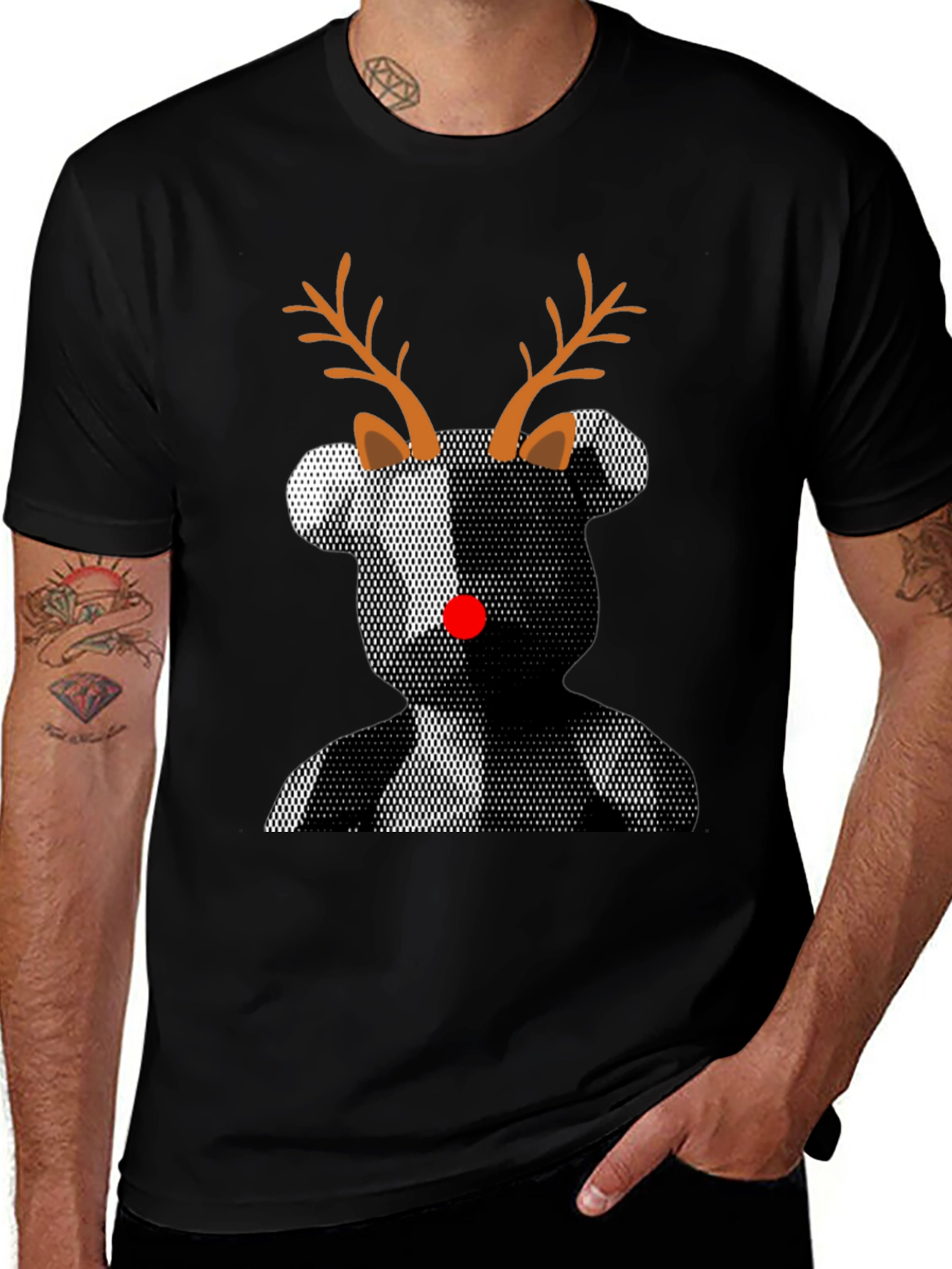 Variant 29 of Novelty Reindeer Bear Graphic Tee
