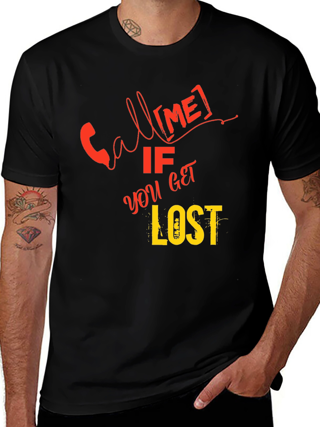 Variant 27 of Call Me If You Get Lost Graphic Tee - Black