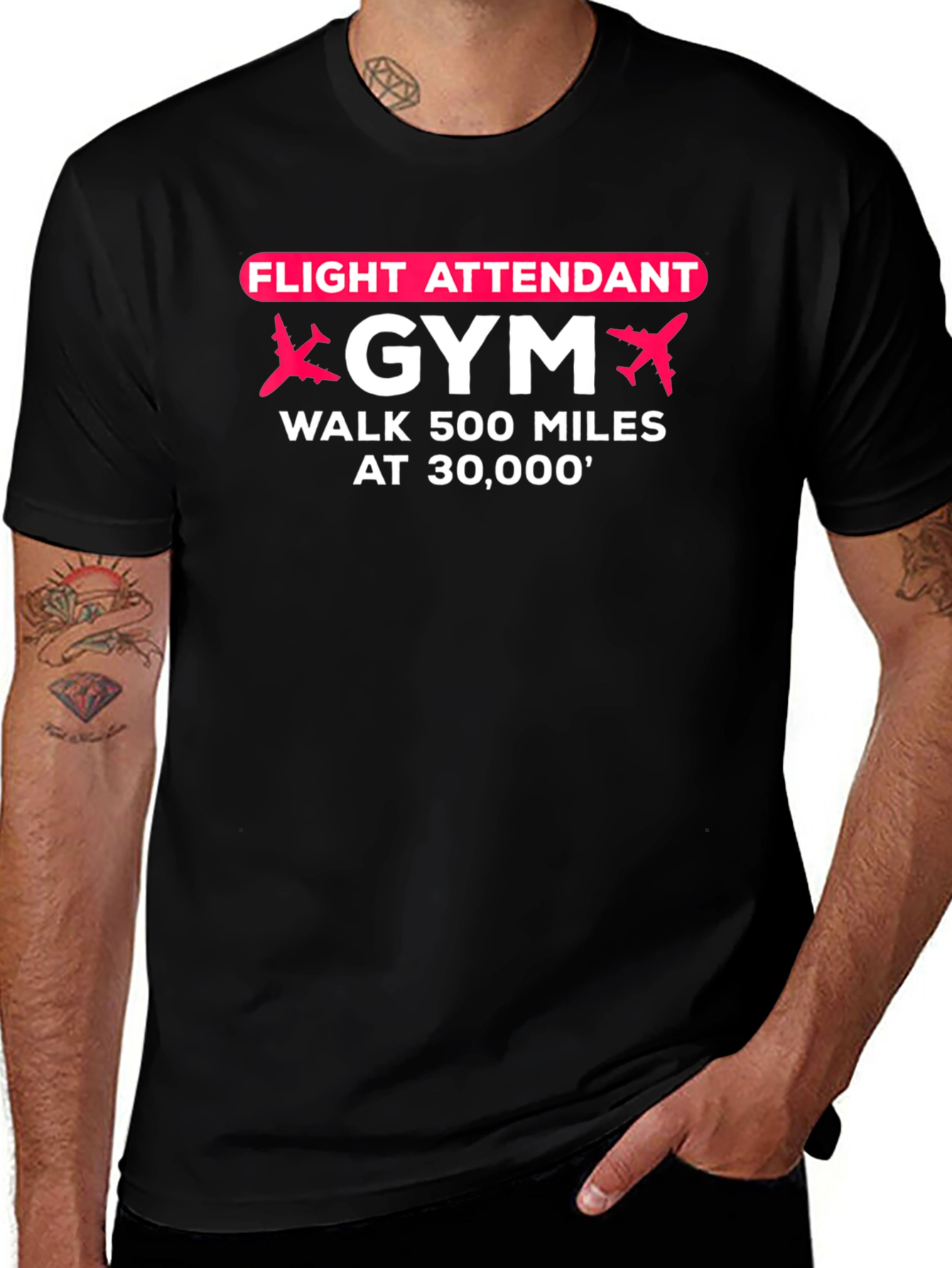 Variant 3 of Flight Attendant Gym T-Shirt