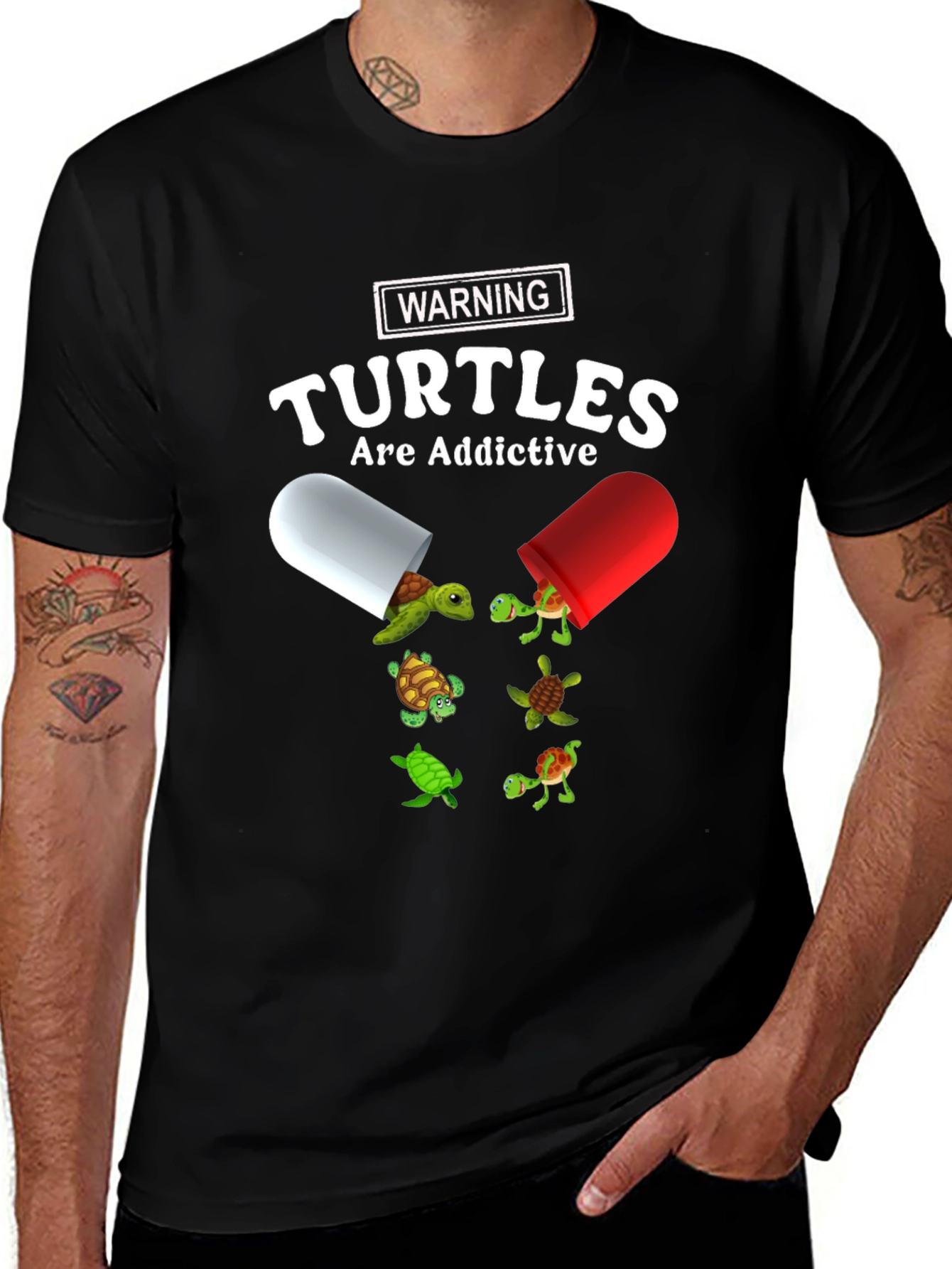 Variant 20 of Turtles Are Addictive Graphic Tee