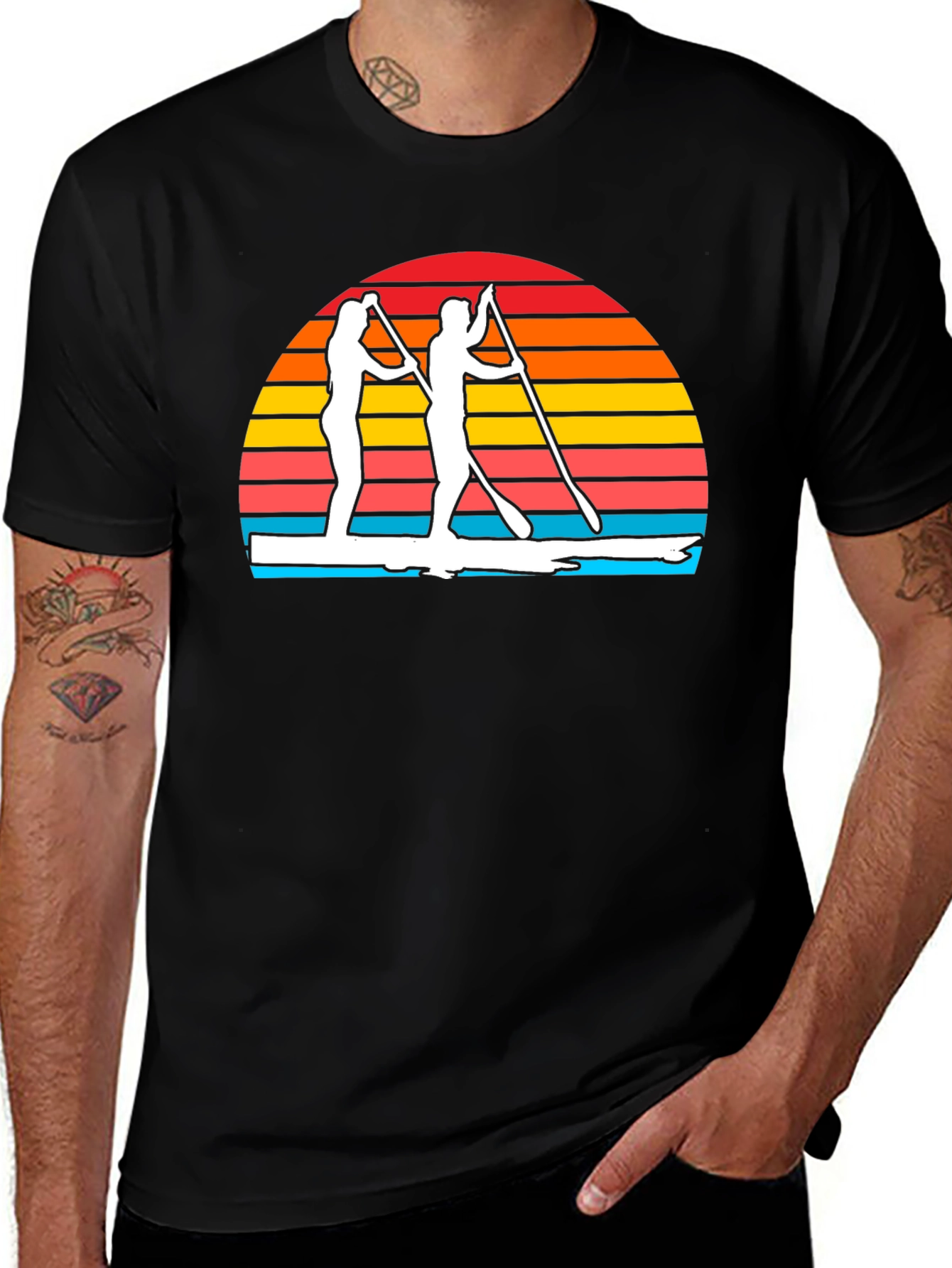 Sunset Paddle Boarding Graphic Tee
