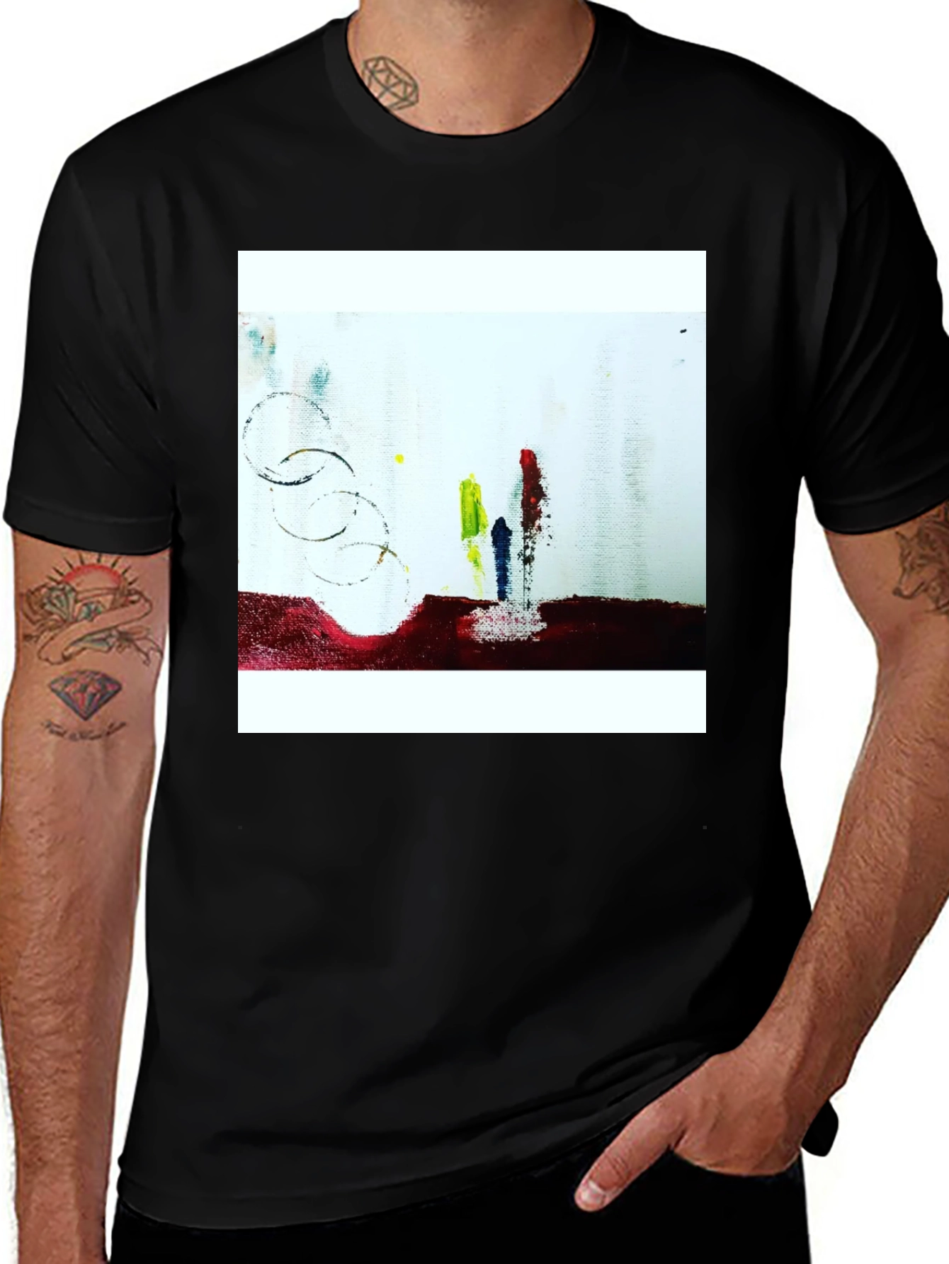 Variant 23 of Abstract Art T-Shirt - Modern Graphic Tee for Men