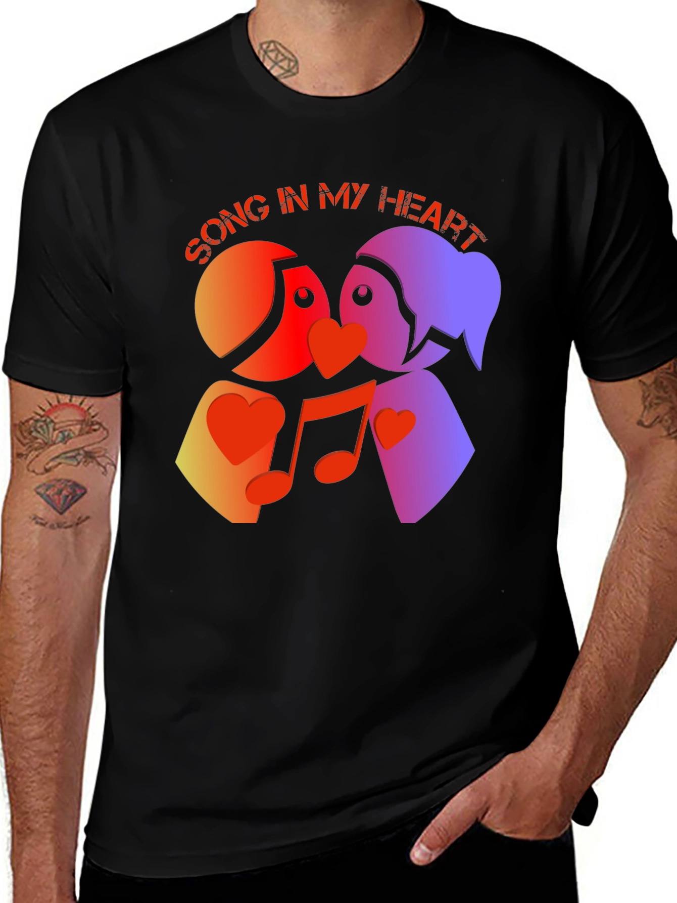 Variant 8 of Song in My Heart Graphic Tee - Trendy Music Lover Shirt
