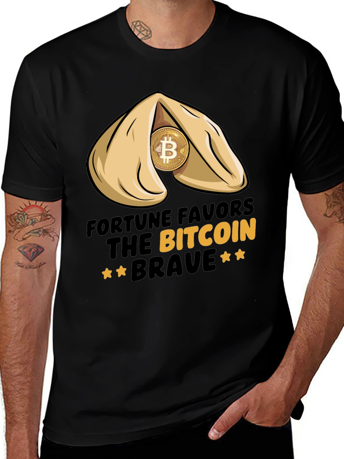 Fortune Favors the Bitcoin Brave Graphic Tee