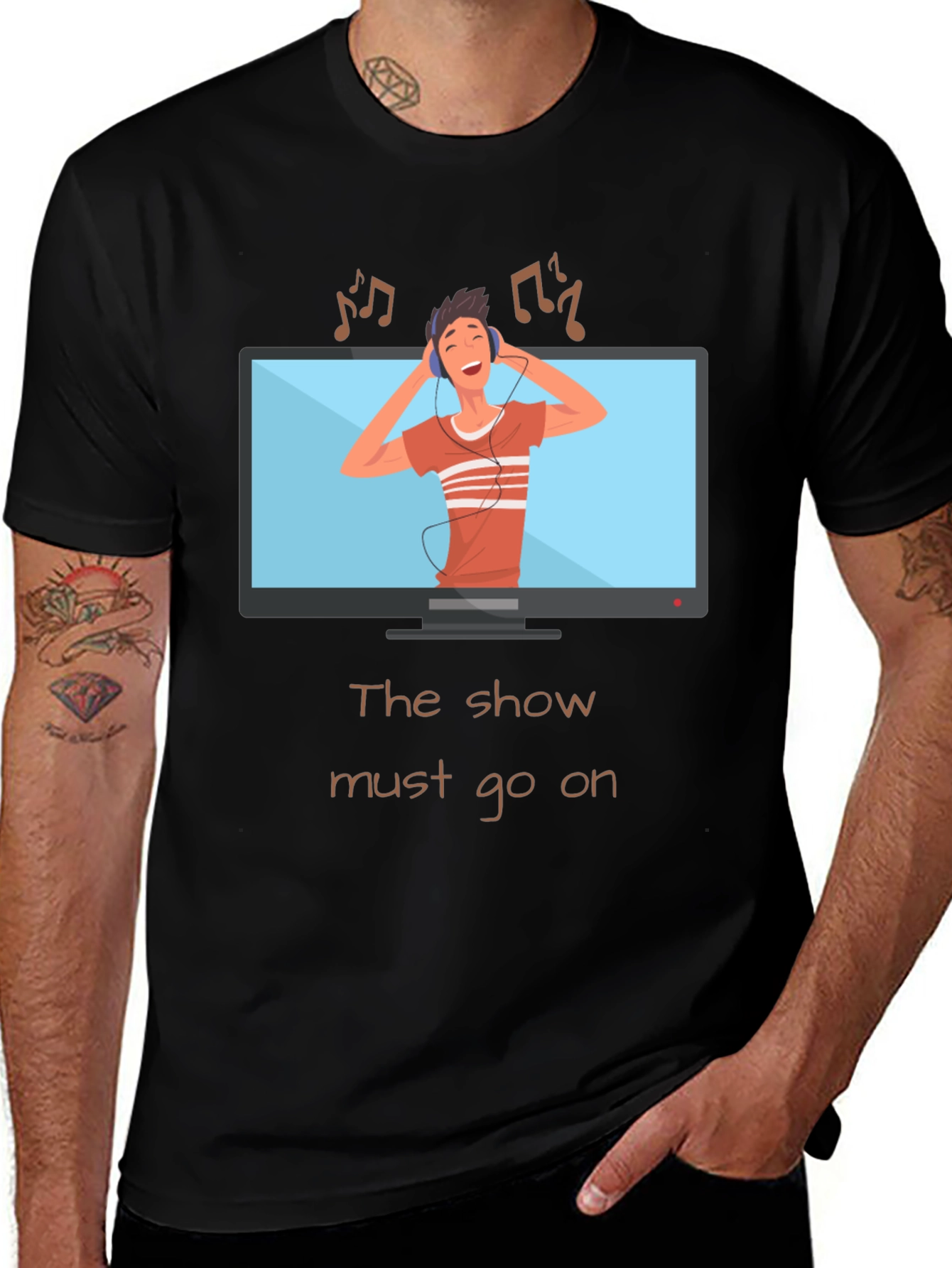 Variant 25 of The Show Must Go On Graphic Tee