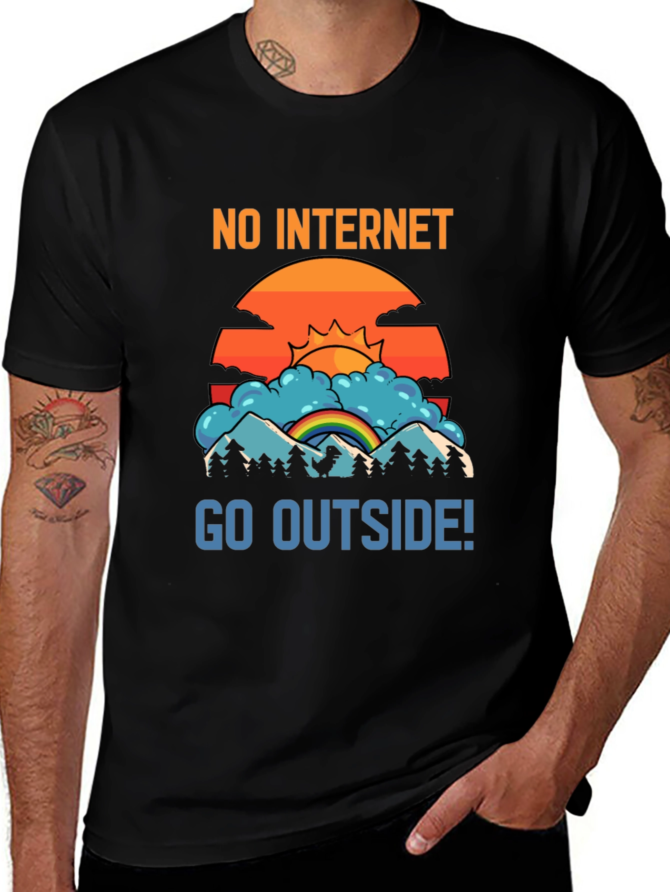 Variant 8 of No Internet Go Outside Graphic T-Shirt