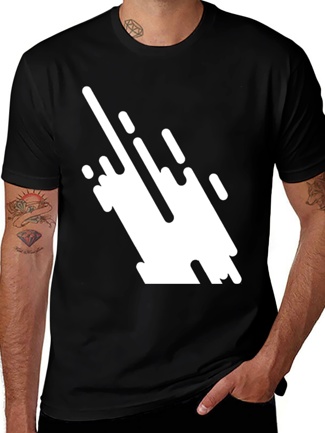 Variant 20 of Modern Graphic Tee - Black