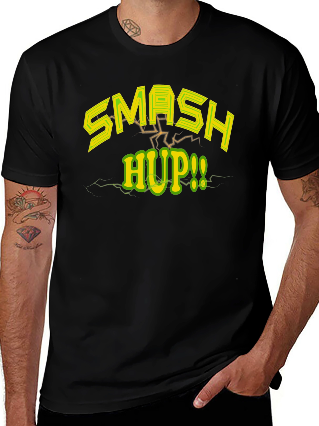 Variant 11 of Smash HUP!! Men's Black Graphic T-Shirt