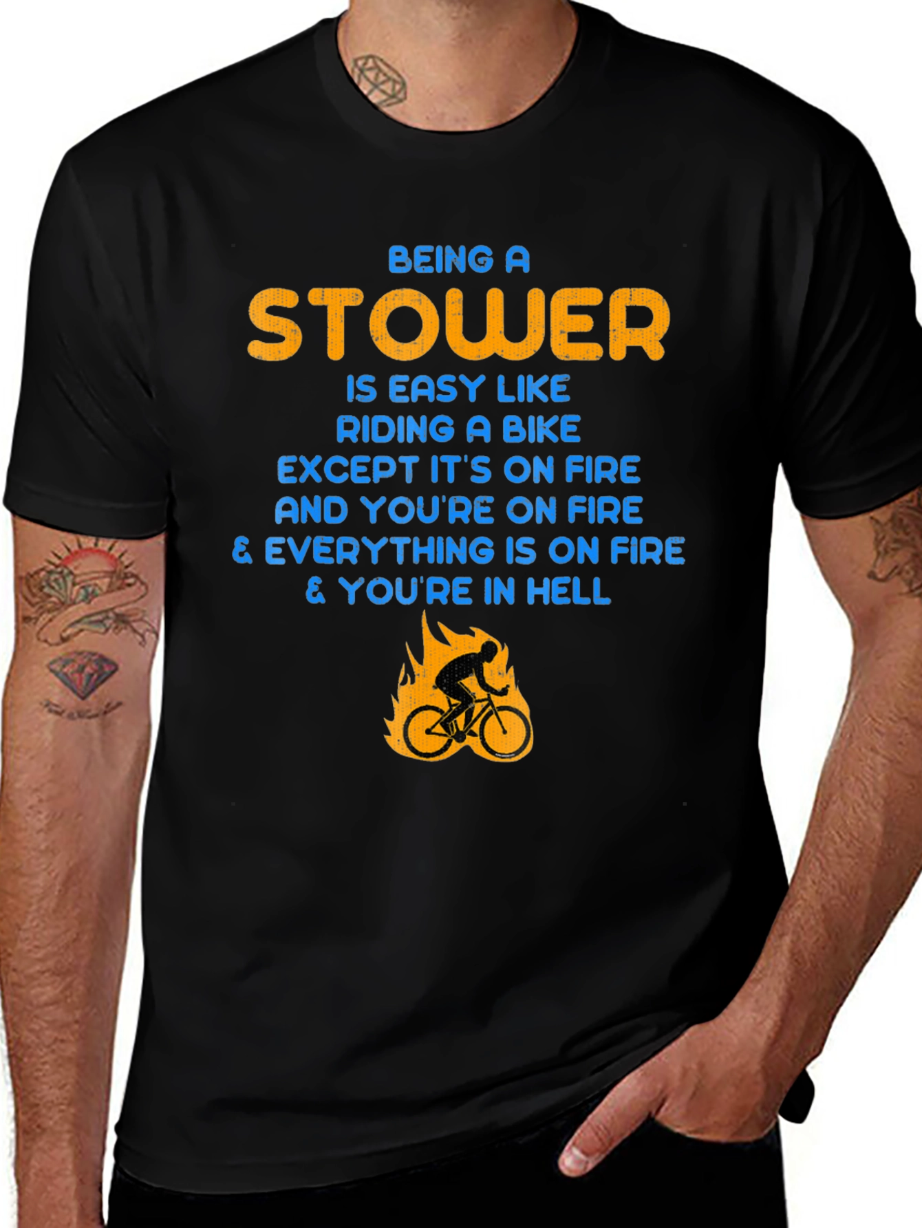 Variant 6 of Stower Hell Fire Biker Graphic T-Shirt