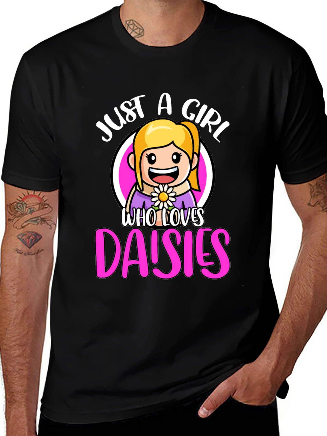 Variant 6 of Just A Girl Who Loves Daisies T-Shirt
