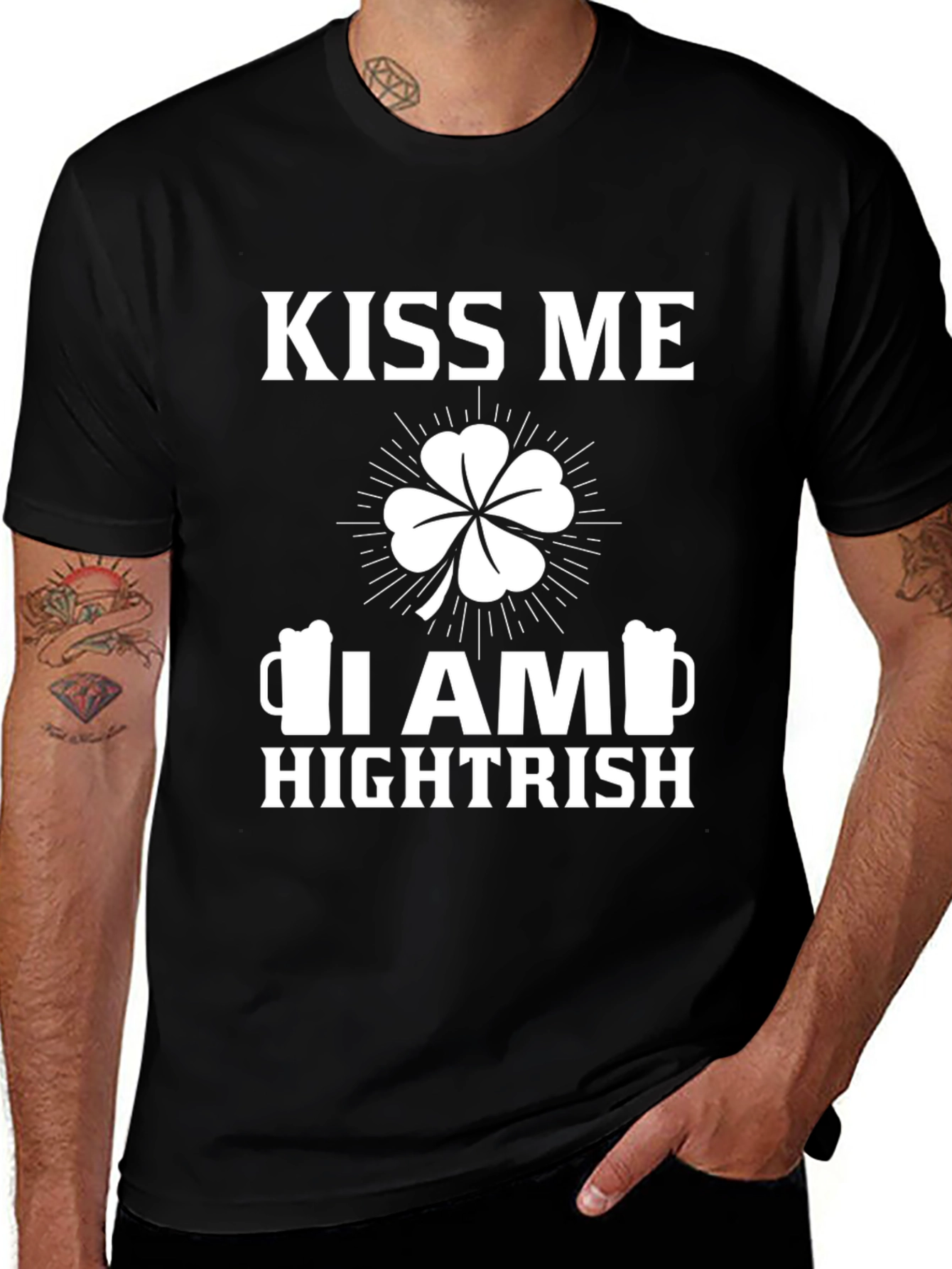 Kiss Me I Am Hightrish St. Patrick's Day T-Shirt