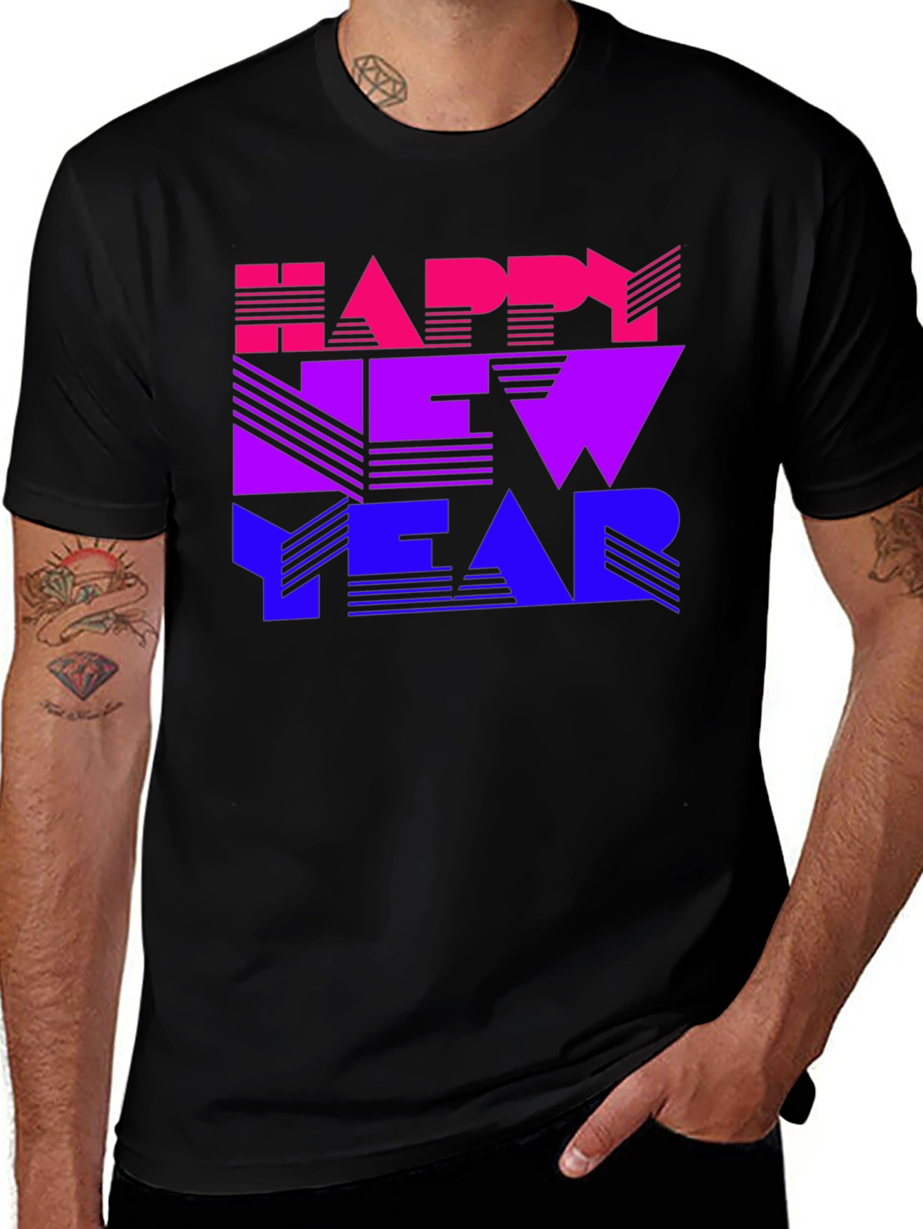 Variant 3 of Happy New Year Gradient T-Shirt
