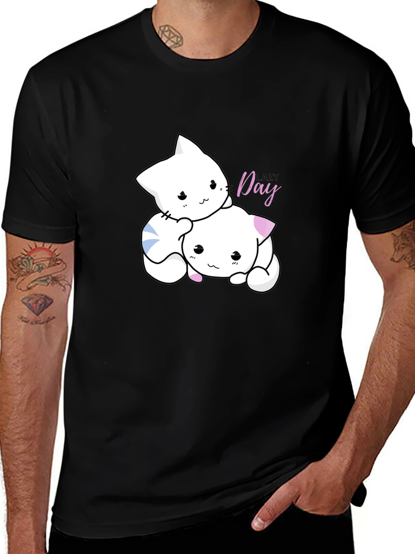 Variant 4 of Cute Lazy Day Kitten T-Shirt